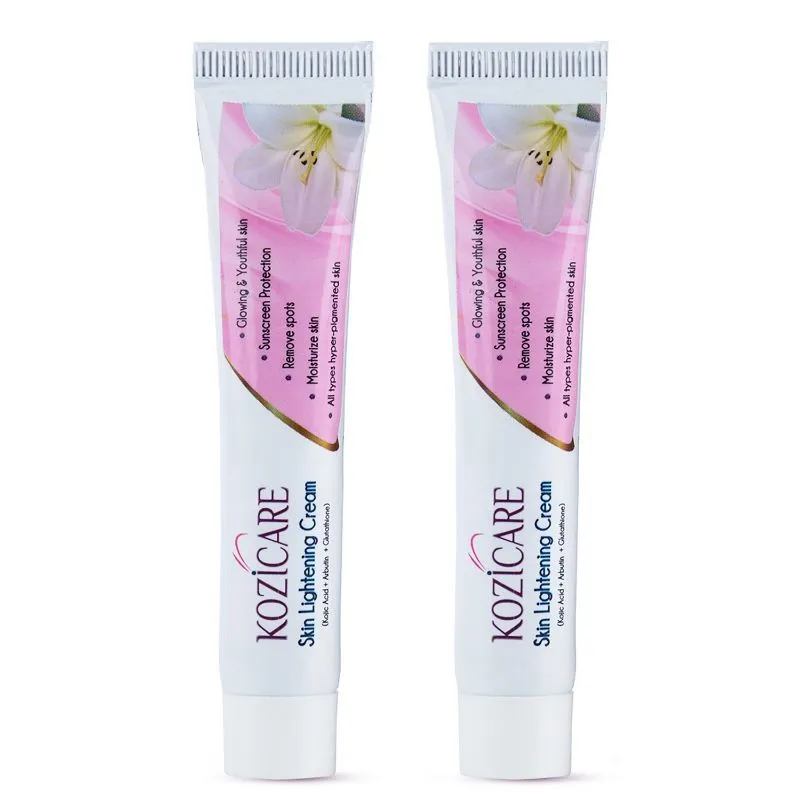 Kozicare Skin Lightening Non-Sticky Cream Lotion Best for Melasma - Pack of 2 (New Formula)