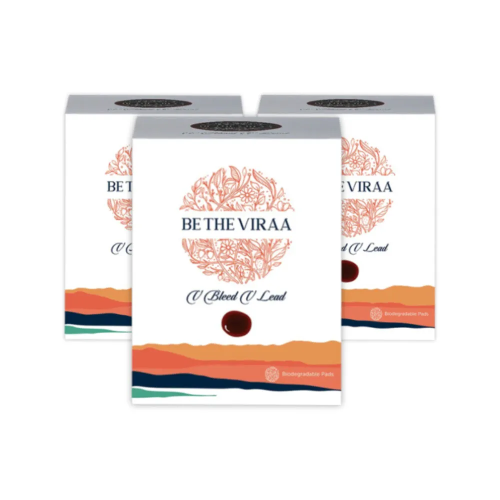 Be The Viraa Organic Cotton Rash Free Biodegradable Sanitary Pads - 36 L (With Disposable Bags)