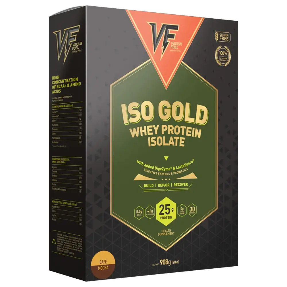 Vigour Fuel Iso Gold Whey Protein Isolate,  2 lb  Cafe Mocha