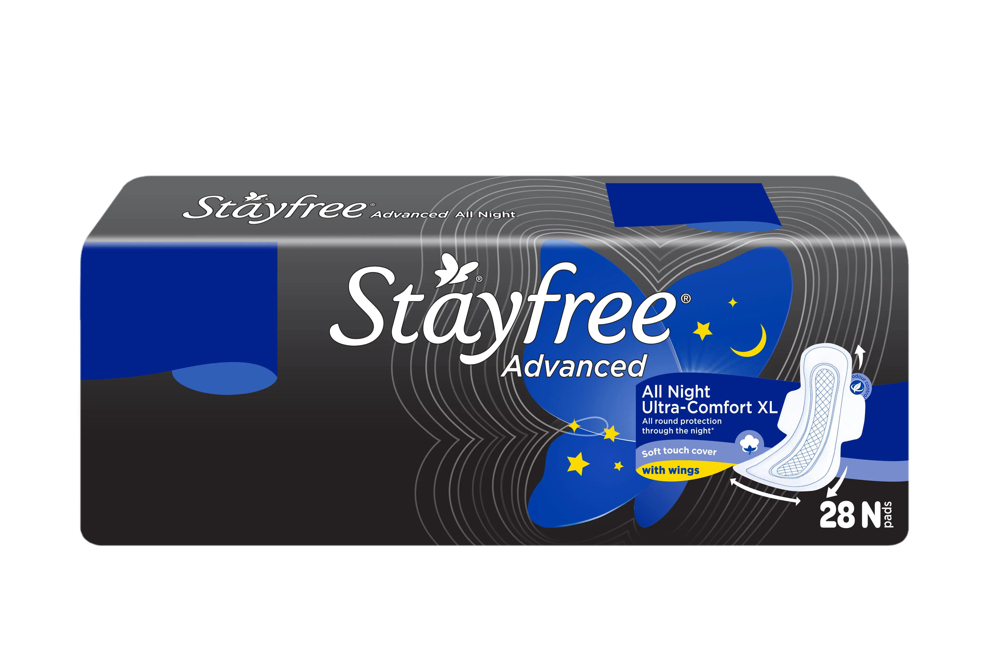 Stayfree Advanced All nights Ultra Comfort Pads Wings - XL 28 Pads (Save Rs. 25)