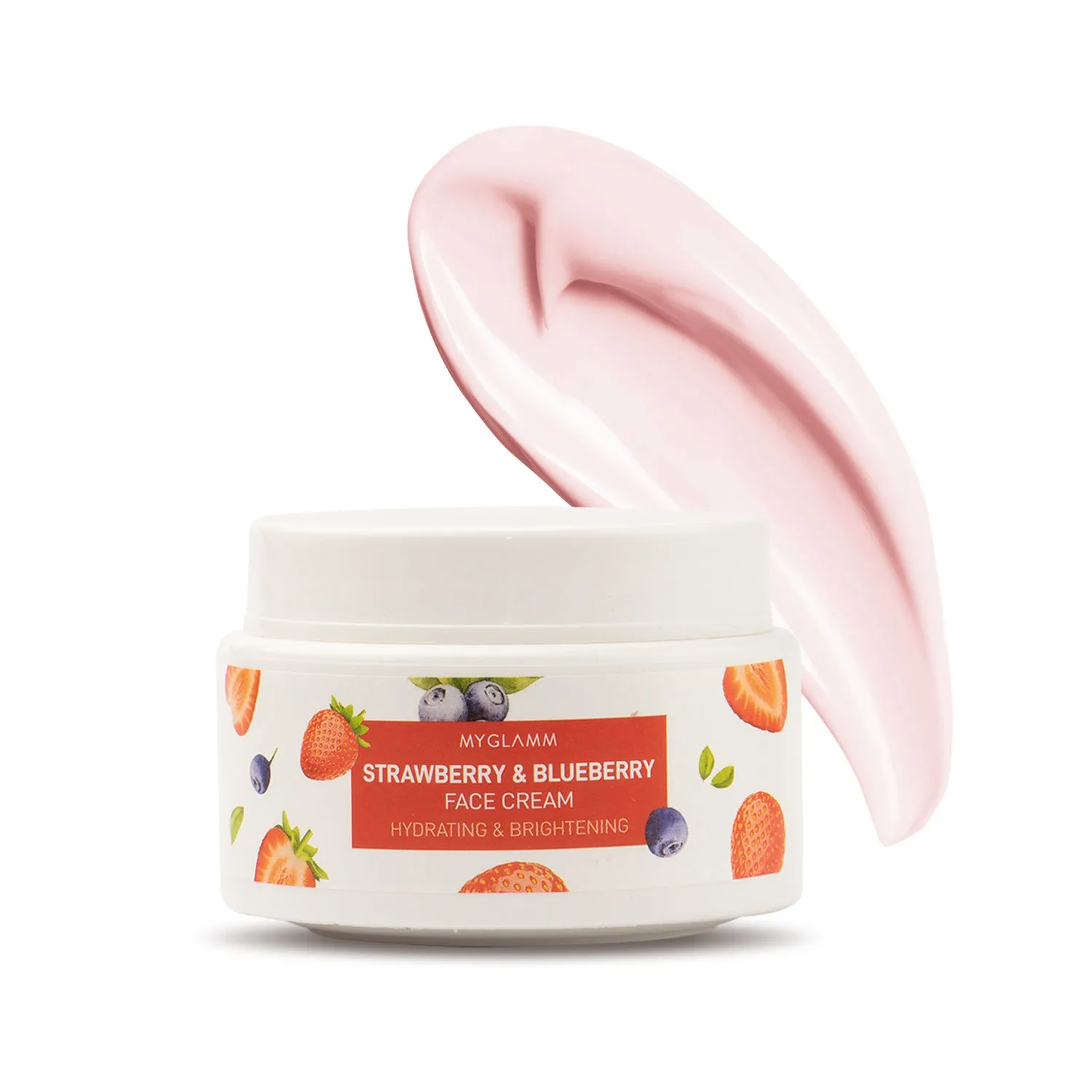 MyGlamm Super Foods Strawberry & Blueberry Face Moisturizer Cream Hydrating & Brightening