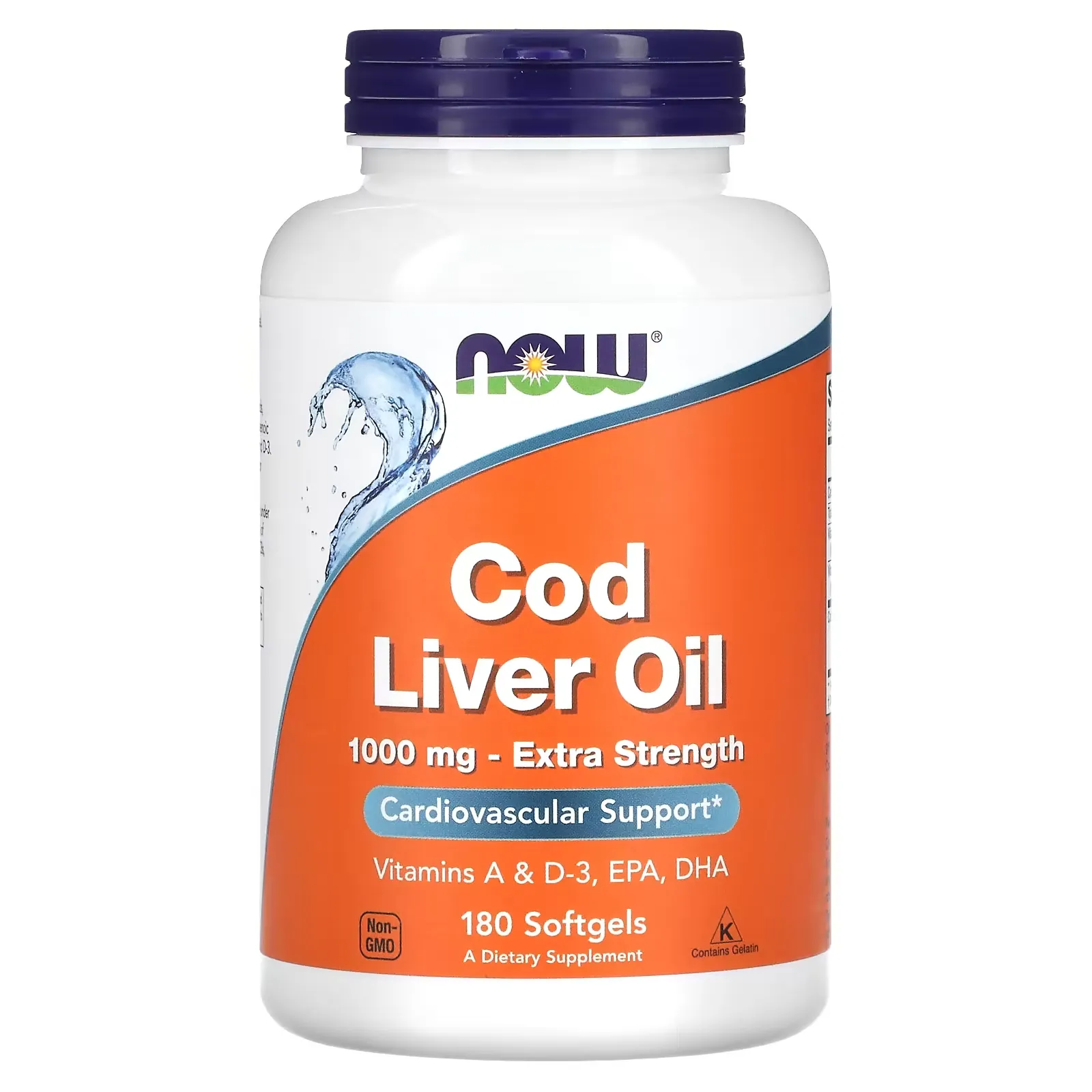 Cod Liver Oil, 1,000 mg, 180 Softgels