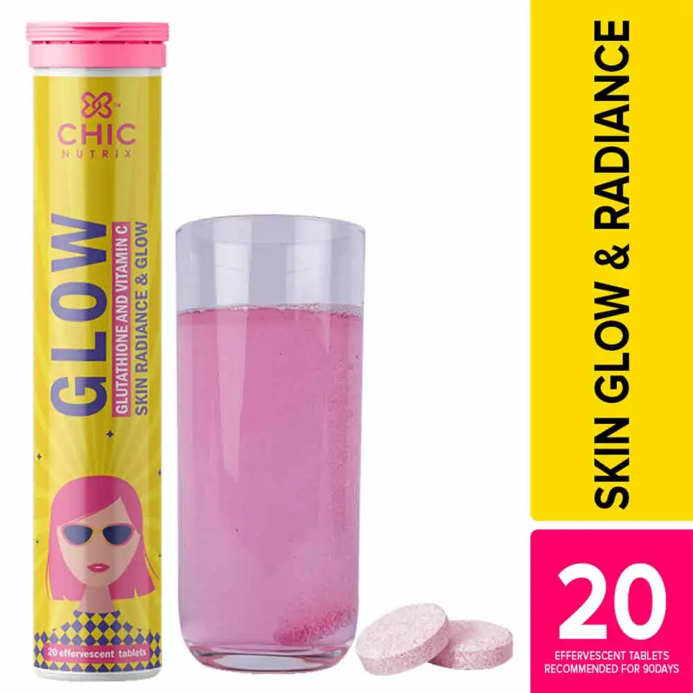 Chicnutrix Glow Glutathione and Vitamin C Strawberry and Lemon,  20 tablet(s)