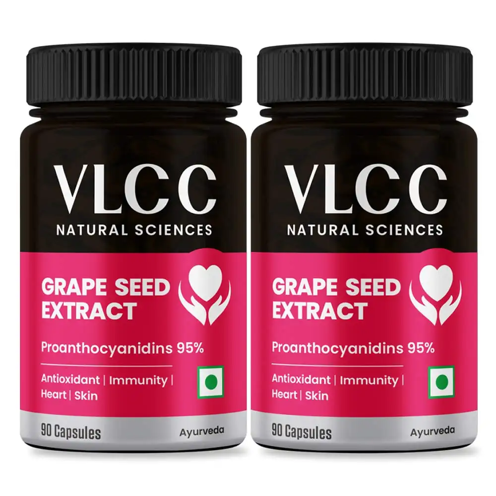 VLCC Natural Sciences Grape seed Extract (Pack of 2),  90 capsules