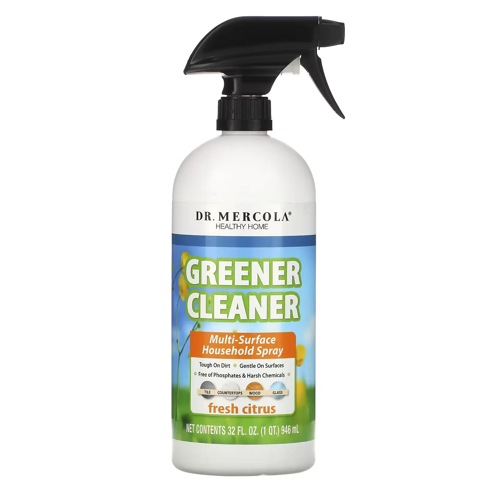 Greener Cleaner, Multi Surface Household Spray, Fresh Citrus, 32 fl oz (946 ml)