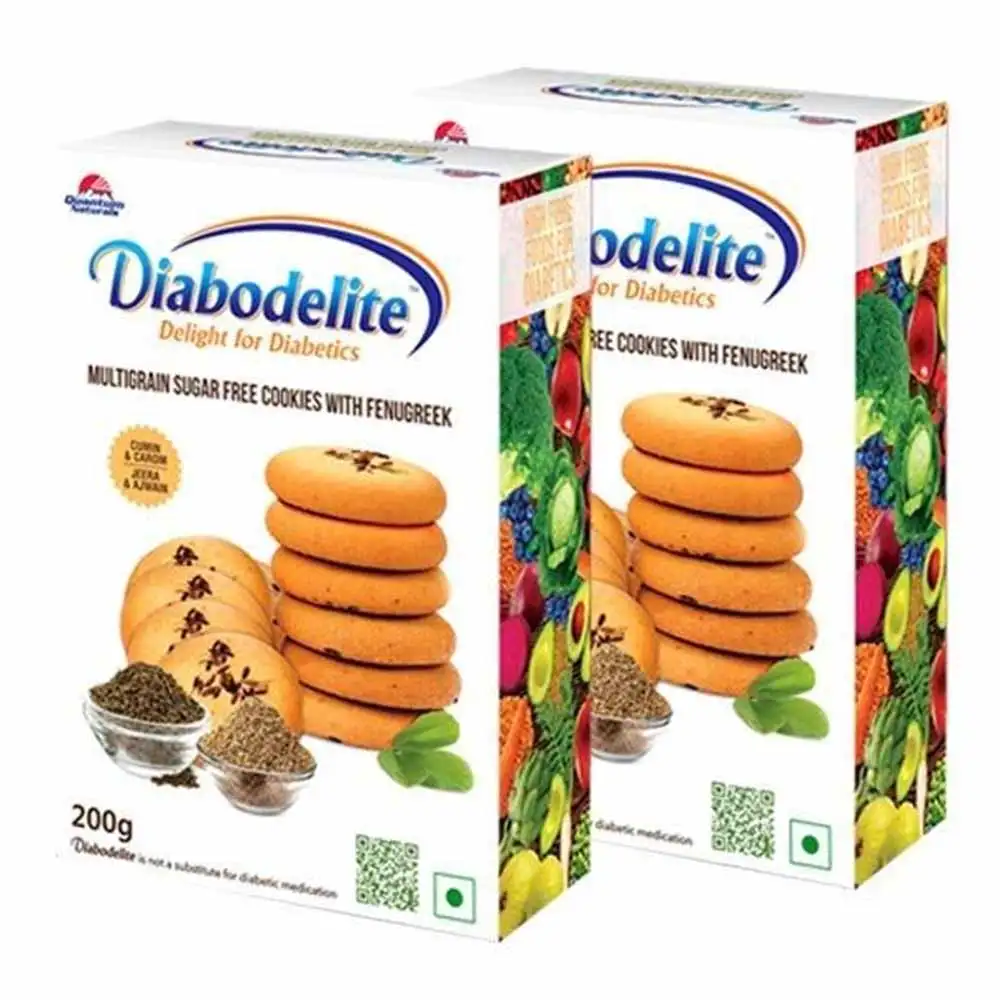 Quantum Naturals Diabodelite Cookies,  200 g  Jeera & Ajwain (Pack of 2)