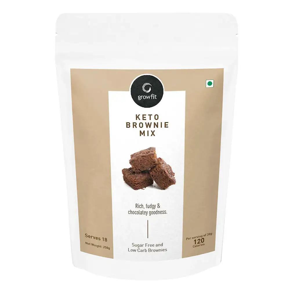 GrowFit Keto Brownie Mix,  250 g  Dark Chocolate