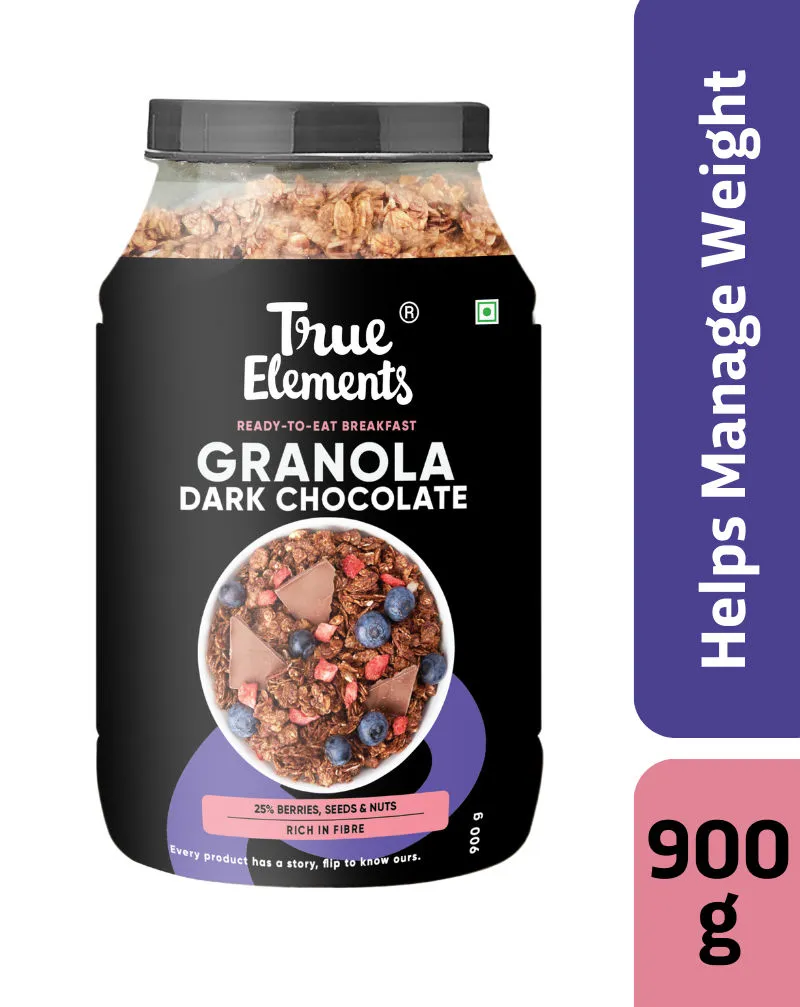 True Elements Baked Granola: Almonds And Dark Chocolate