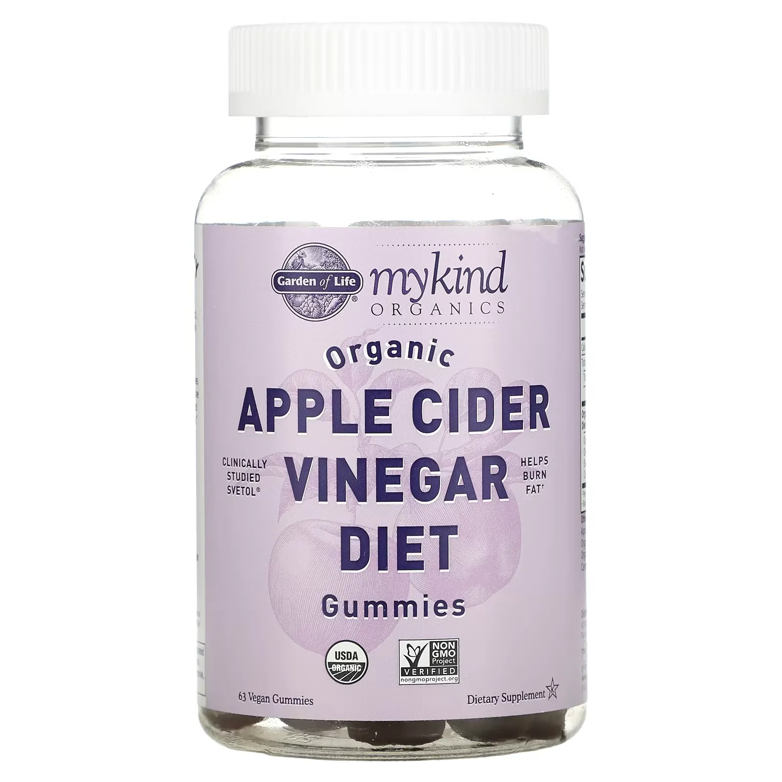 MyKind Organics, Organic Apple Cider Vinegar Diet Gummies, 63 Vegan Gummies