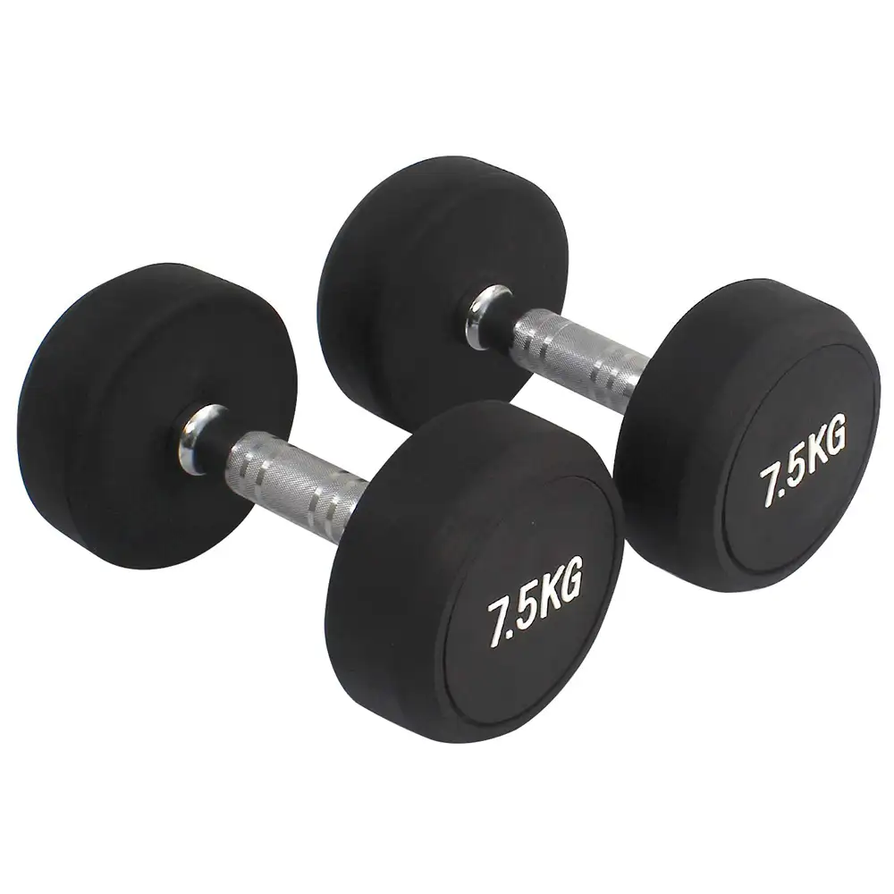 Fitsy Round Dumbbells (AR2572),  Black  7.5 kg