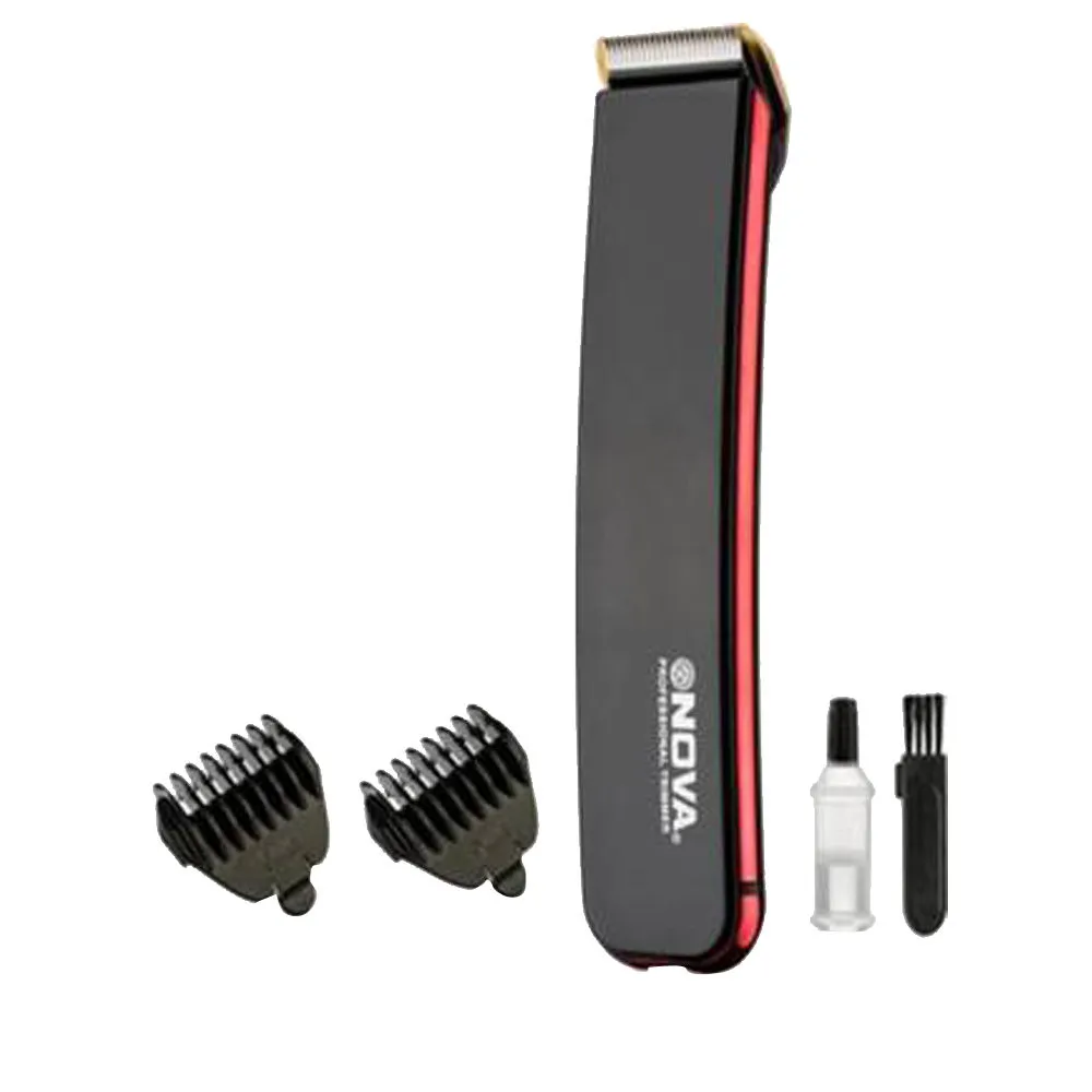 Nova NHT 1049 Rechargeable Cordless, 30 Minutes Runtime Beard Trimmer for Men (Black)