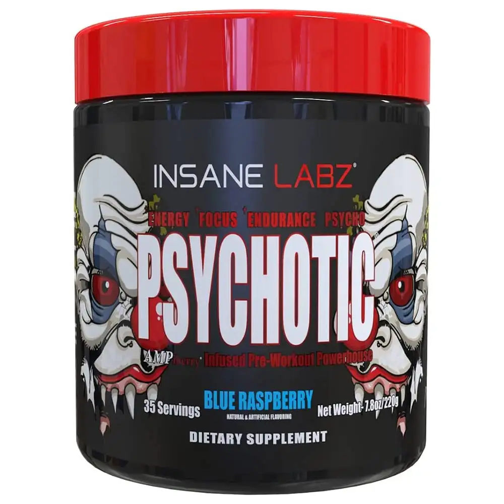 Insane Labz Psychotic Pre-Workout,  0.48 lb  Blue Raspberry