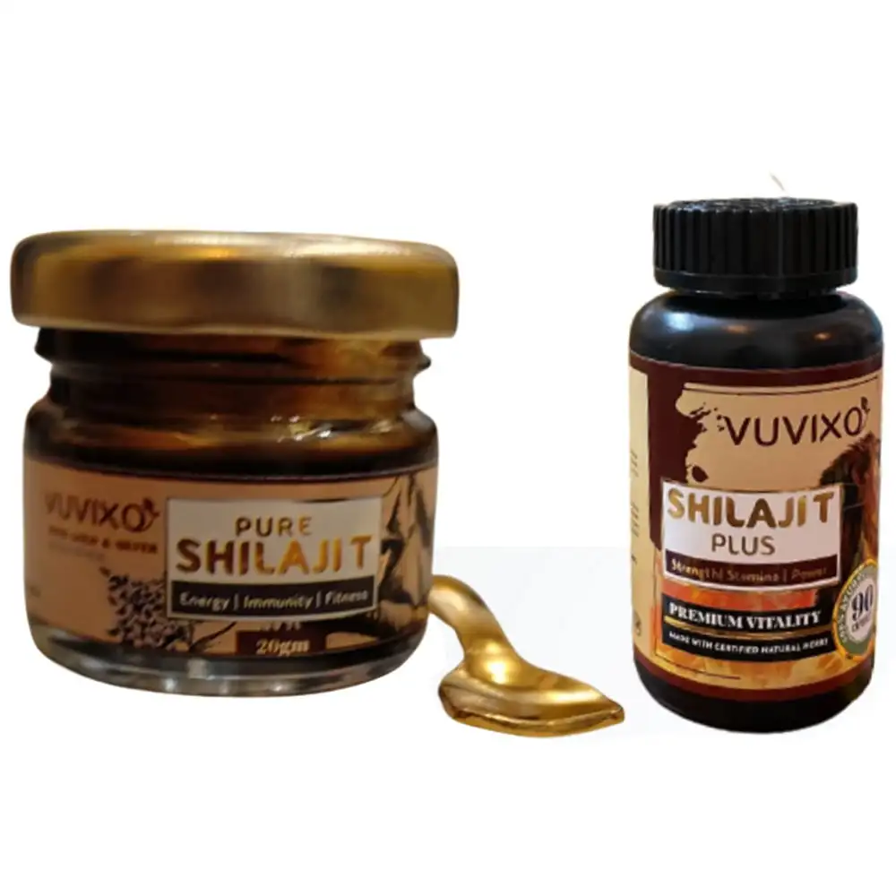 Vuvixo Pure Shilajit Resin & Shilajit Plus Combo,  2 Piece(s)/Pack