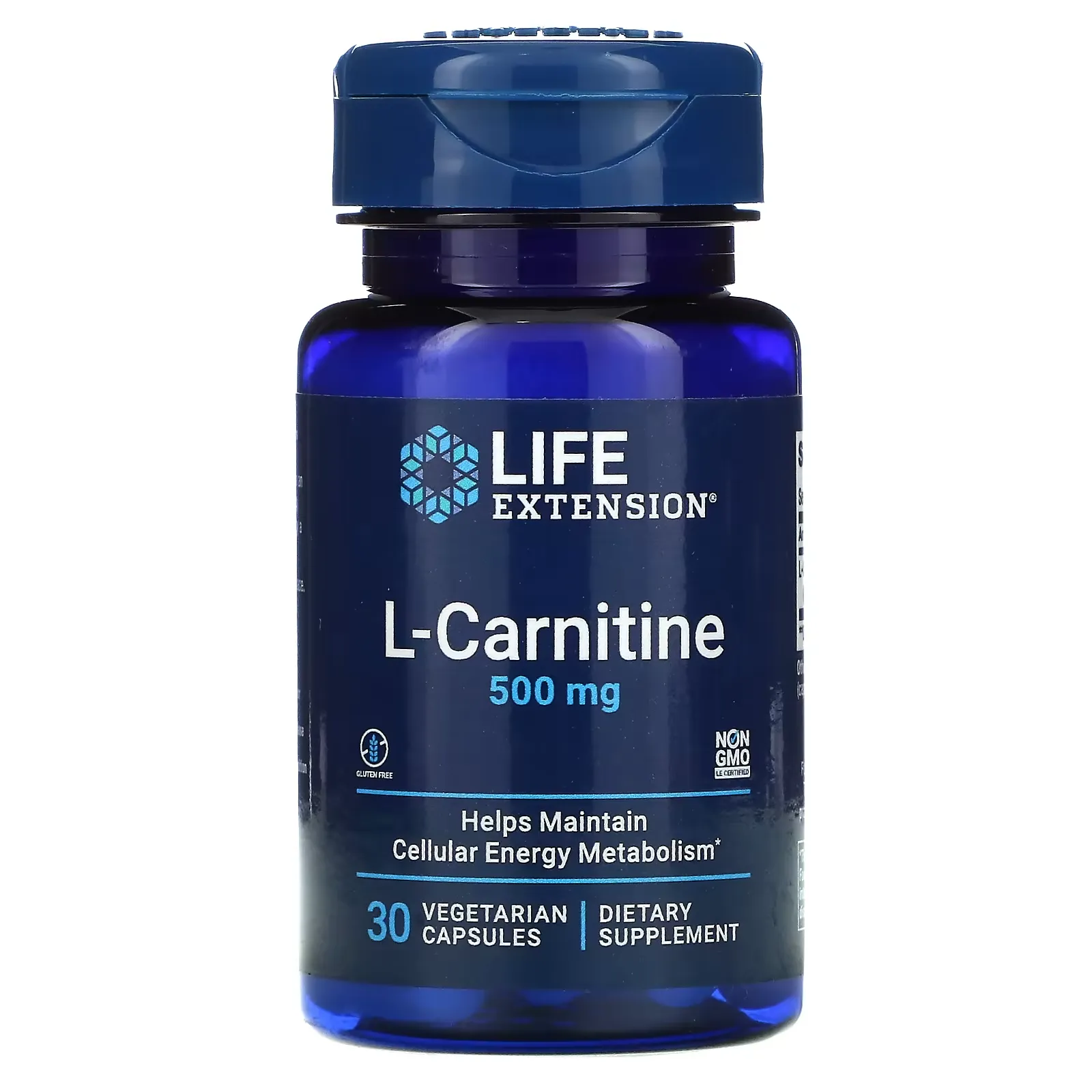 L-Carnitine, 500 mg, 30 Vegetarian Capsules