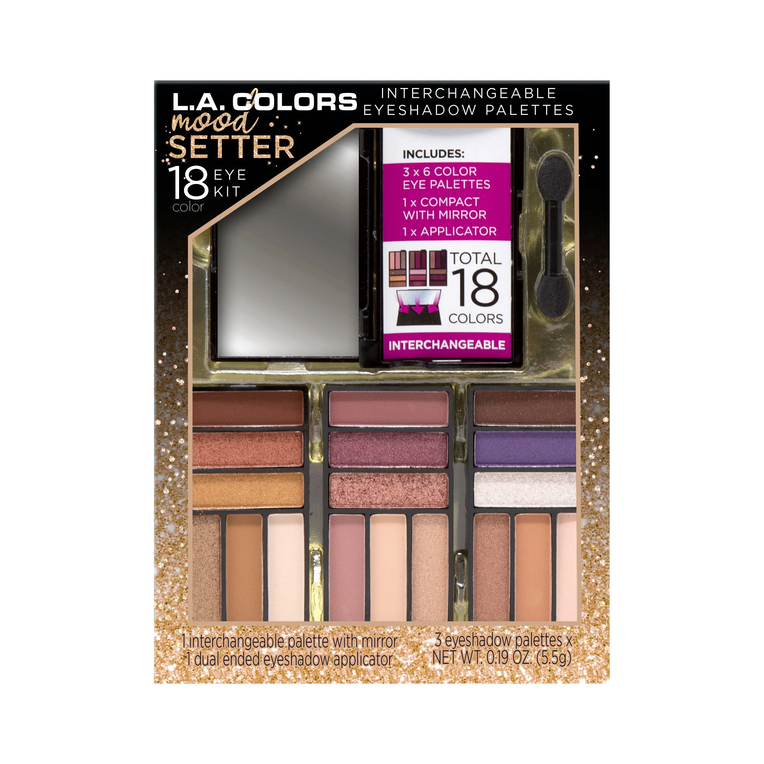 L.A. Colors 18 Color Moodsetter Eyeshadow Palette