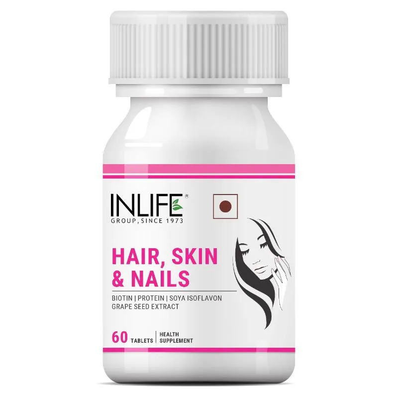 INLIFE Hair Skin Nails Supplement with Biotin Vitamins Minerals Amino Acids Hair Growth for Men Women