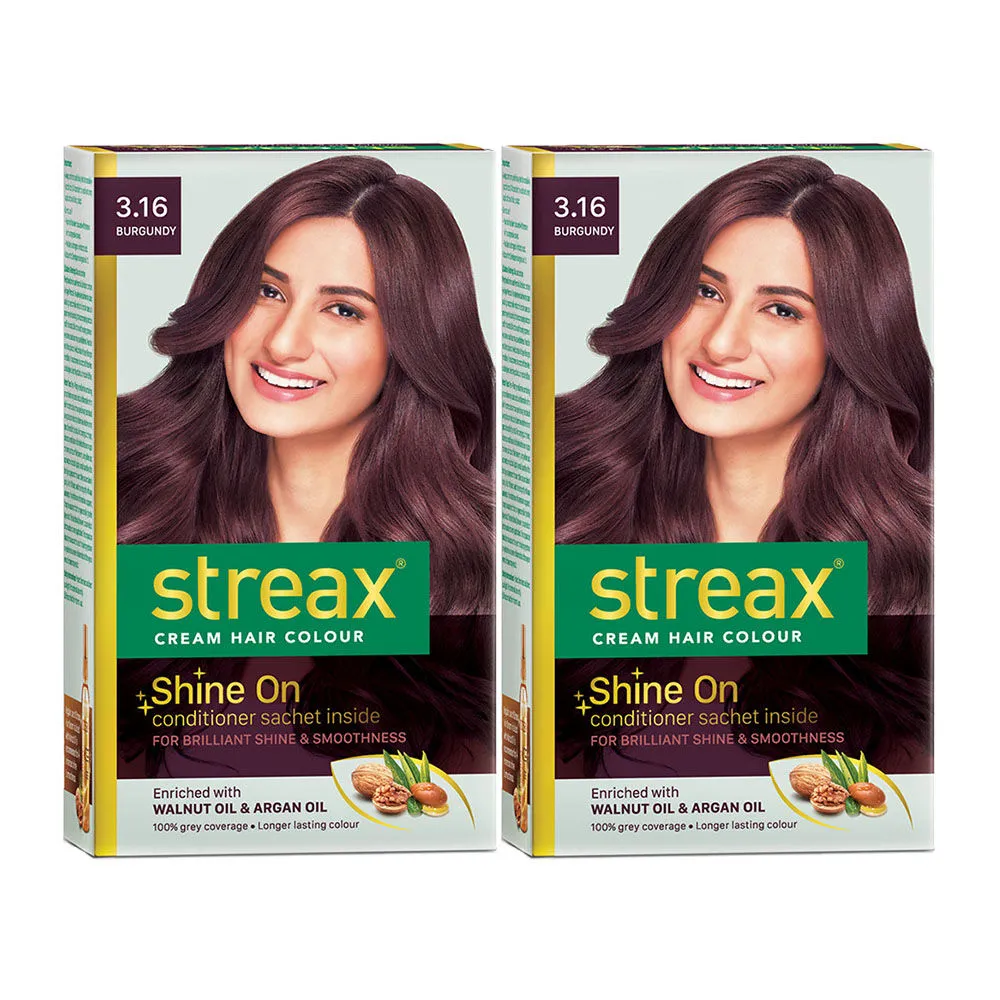 Streax Hair Colour - Burgandy 3.16 Pack Of 2