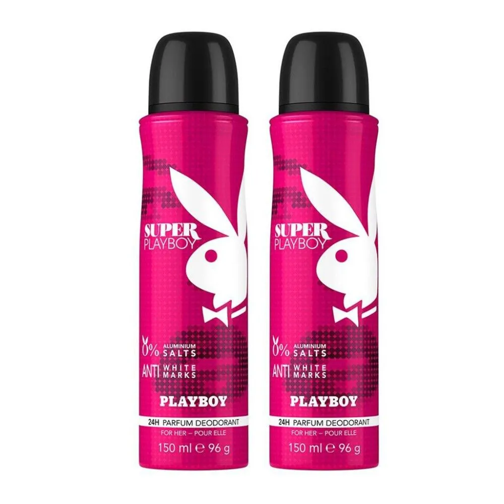 Playboy Super Women Deodorant Spray (Pack Of 2)