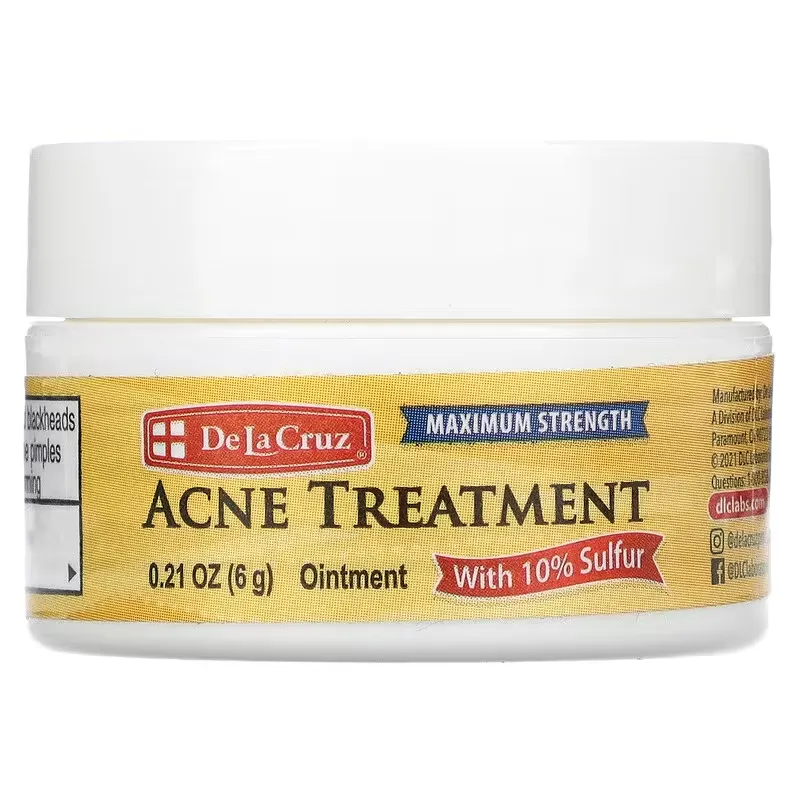 Acne Treatment Ointment with 10% Sulfur, Maximum Strength, 0.21 oz (6 g)