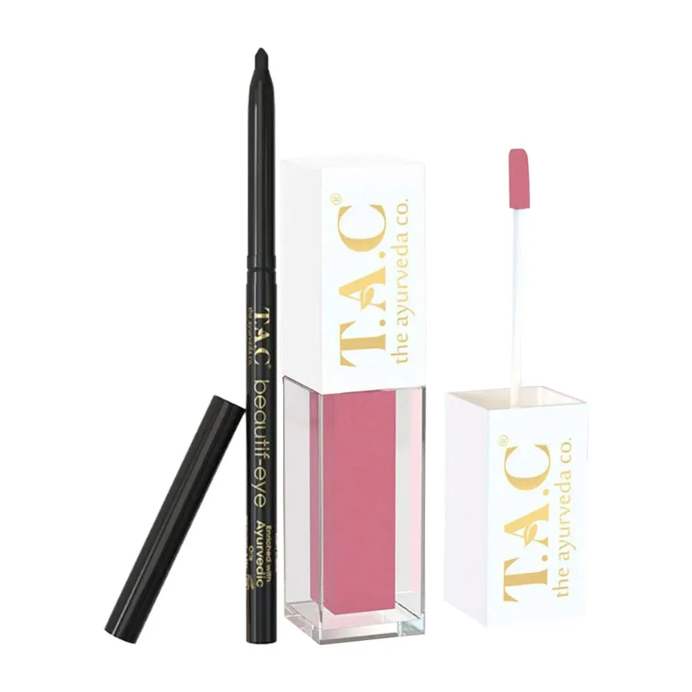 TAC - The Ayurveda Co. Liquid Lipstick - Nude Elude And Beautif - Eye Ayurvedic Black Kajal