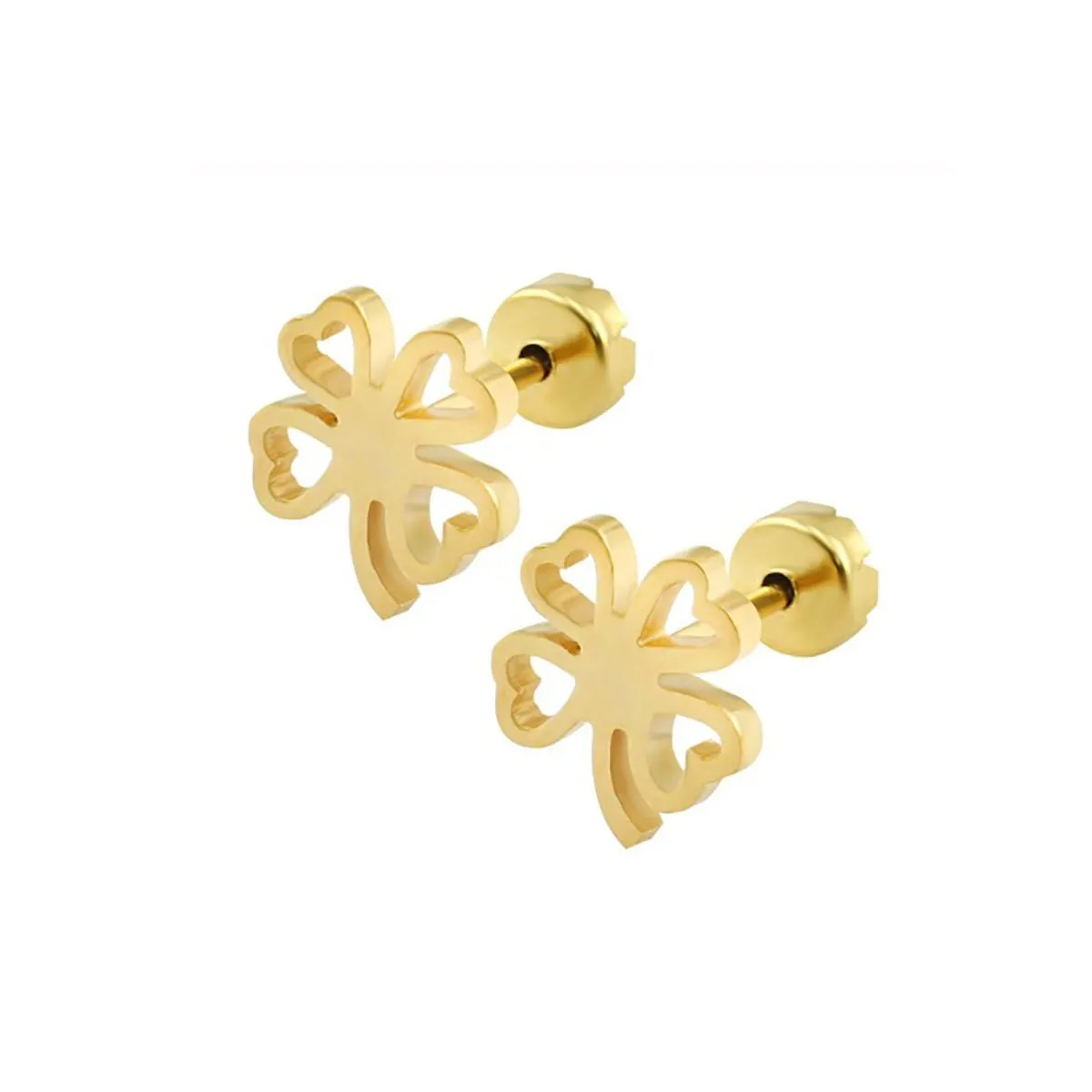 Arendelle Baby/toddler Safety Screw Back Earrings - Gold (Free Size)