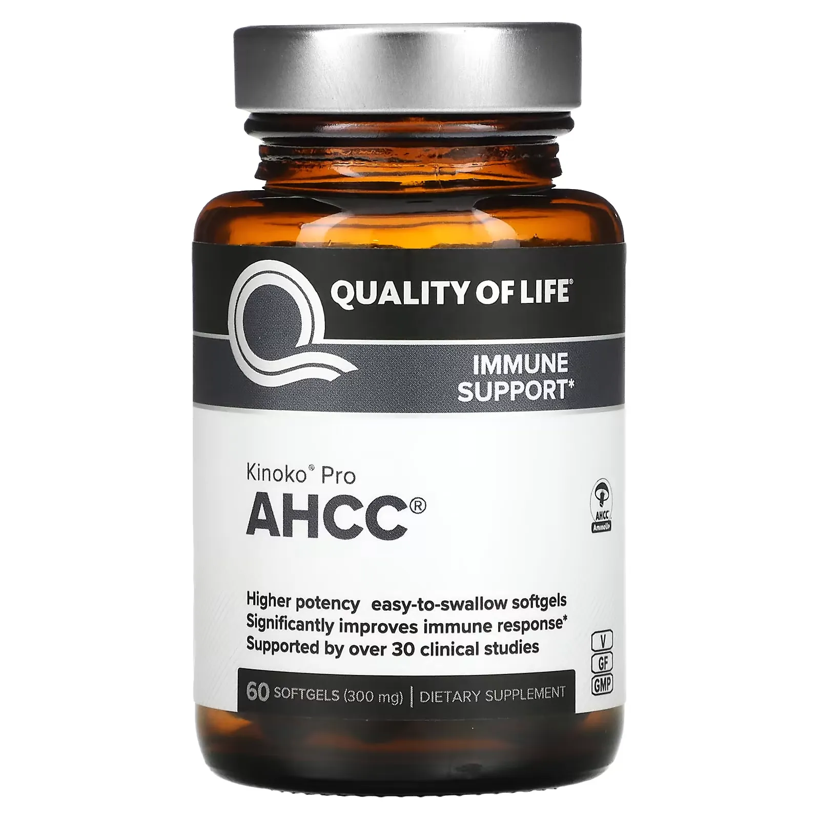 Kinoko Pro AHCC, 300 mg, 60 Softgels