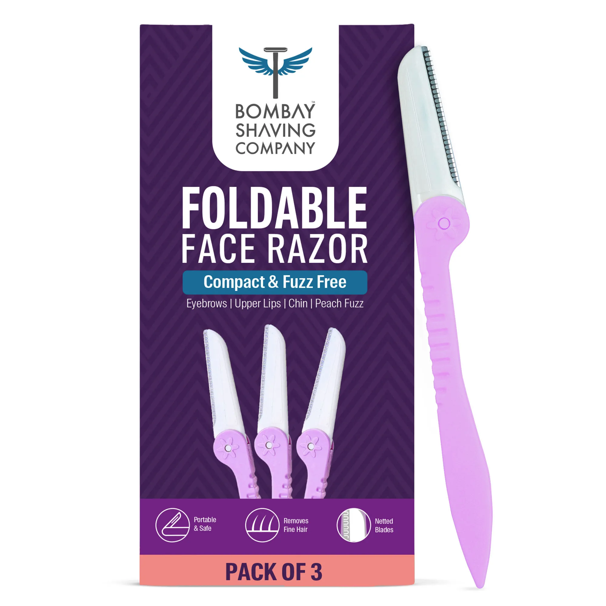 Bombae Foldable Razor For Women (Pack Of 3)