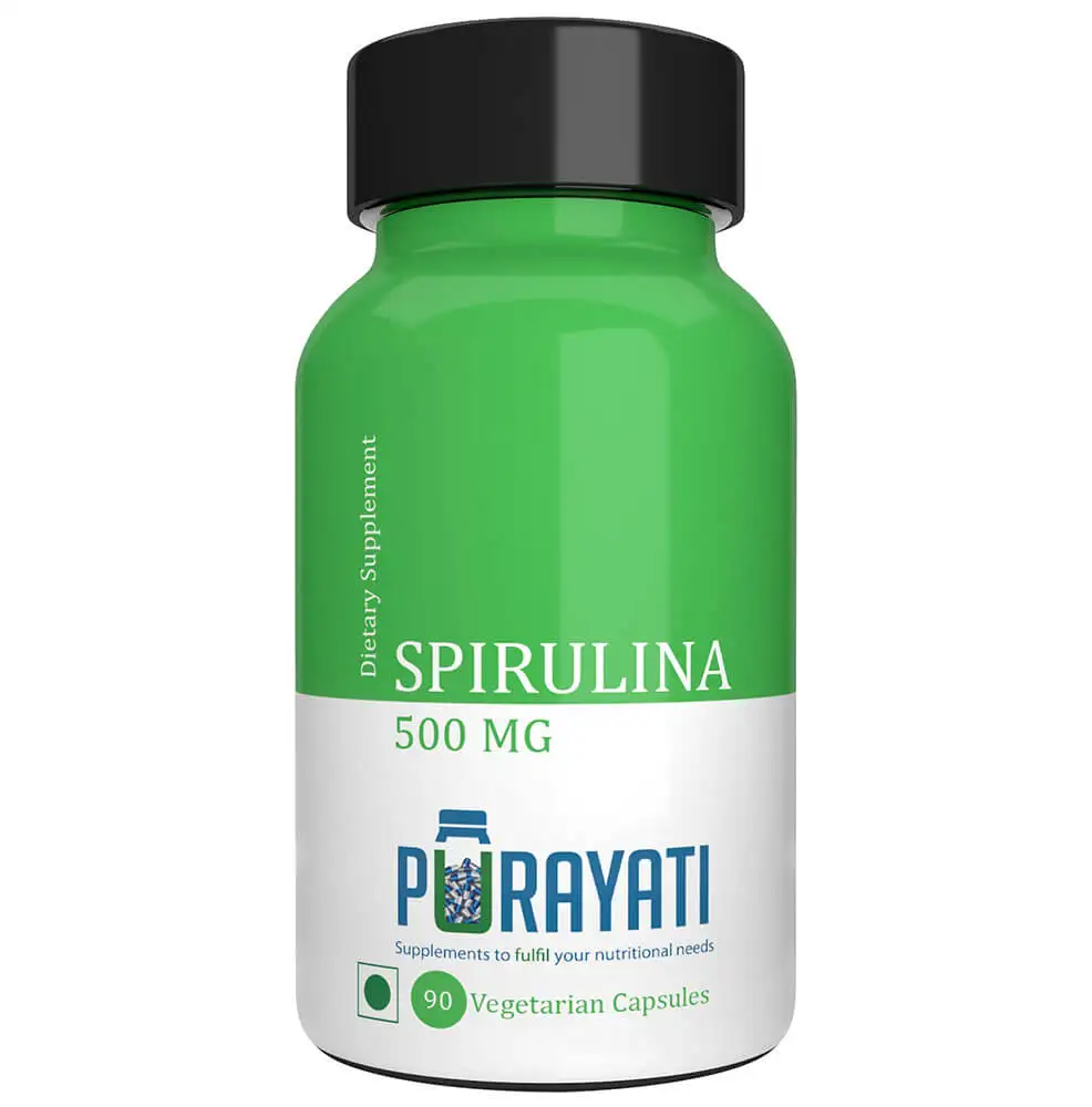 Purayati Spirulina 500 mg,  90 veggie capsule(s)