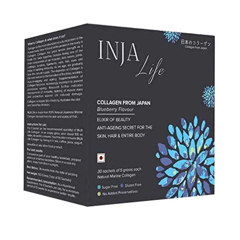 INJA Wellness INJA Life Collagen,  30 sachets/pack  Blueberry