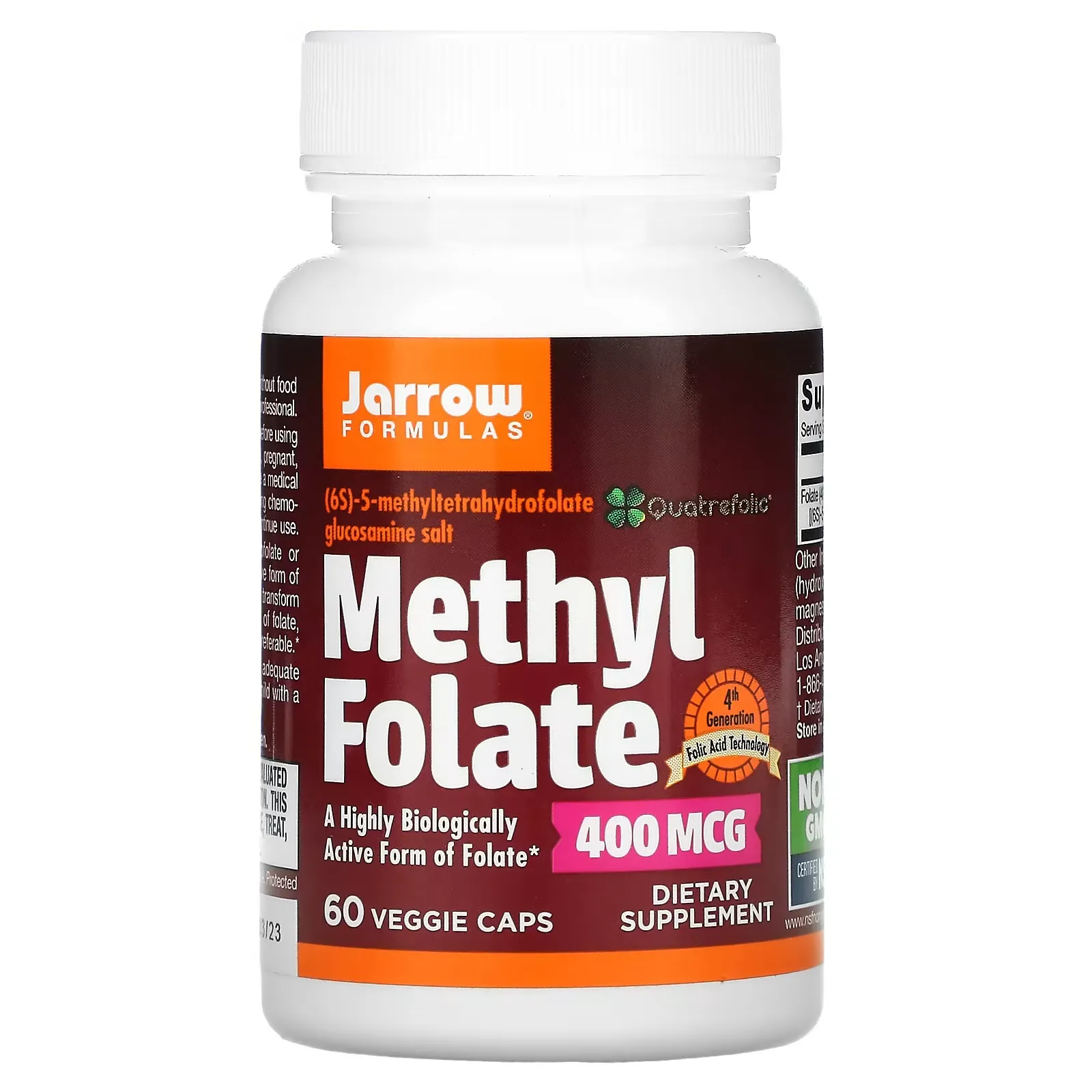 Methyl Folate, 400 mcg, 60 Veggie Caps