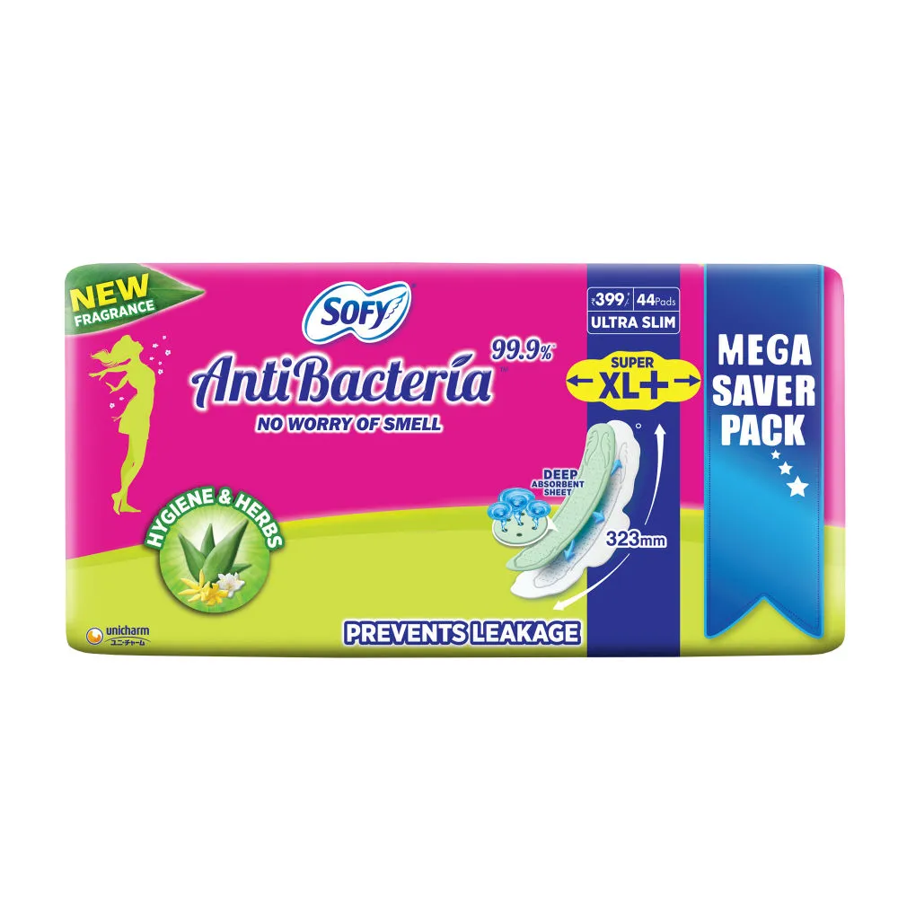 Sofy Antibacteria Super Xl+ Sanitary Pads - 44 Pads