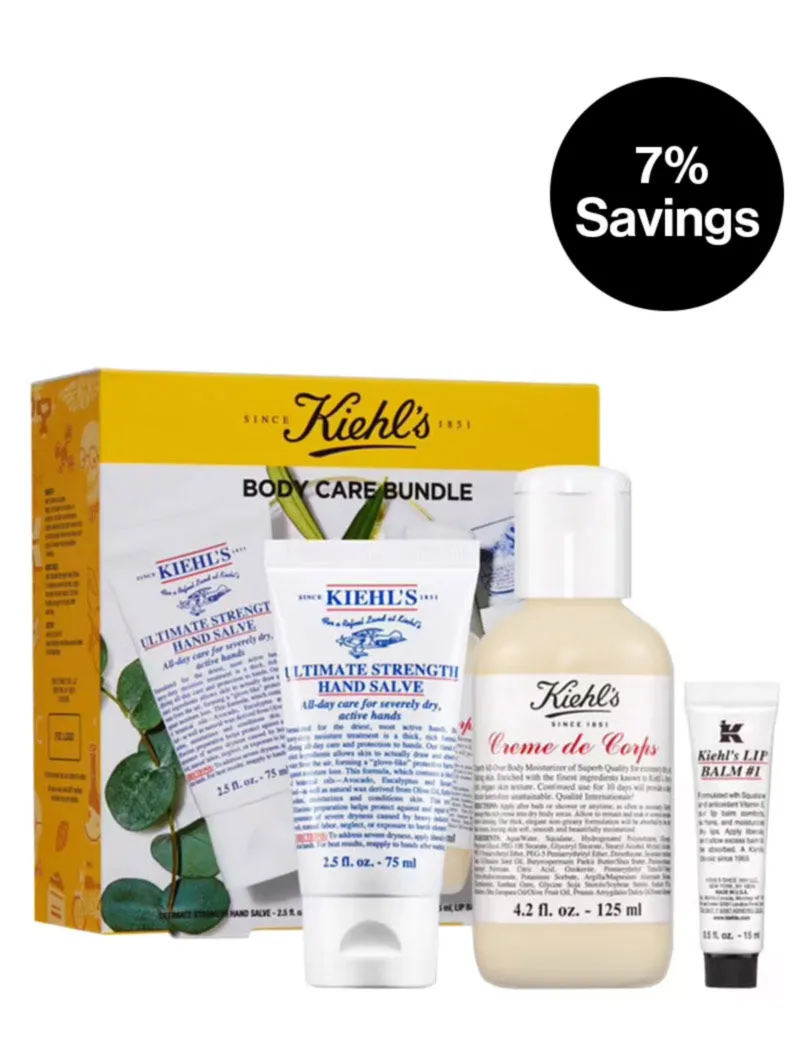 Kiehl's Body Hydration Starter Kit with Hand Cream, Body Moisturiser & Lipbalm