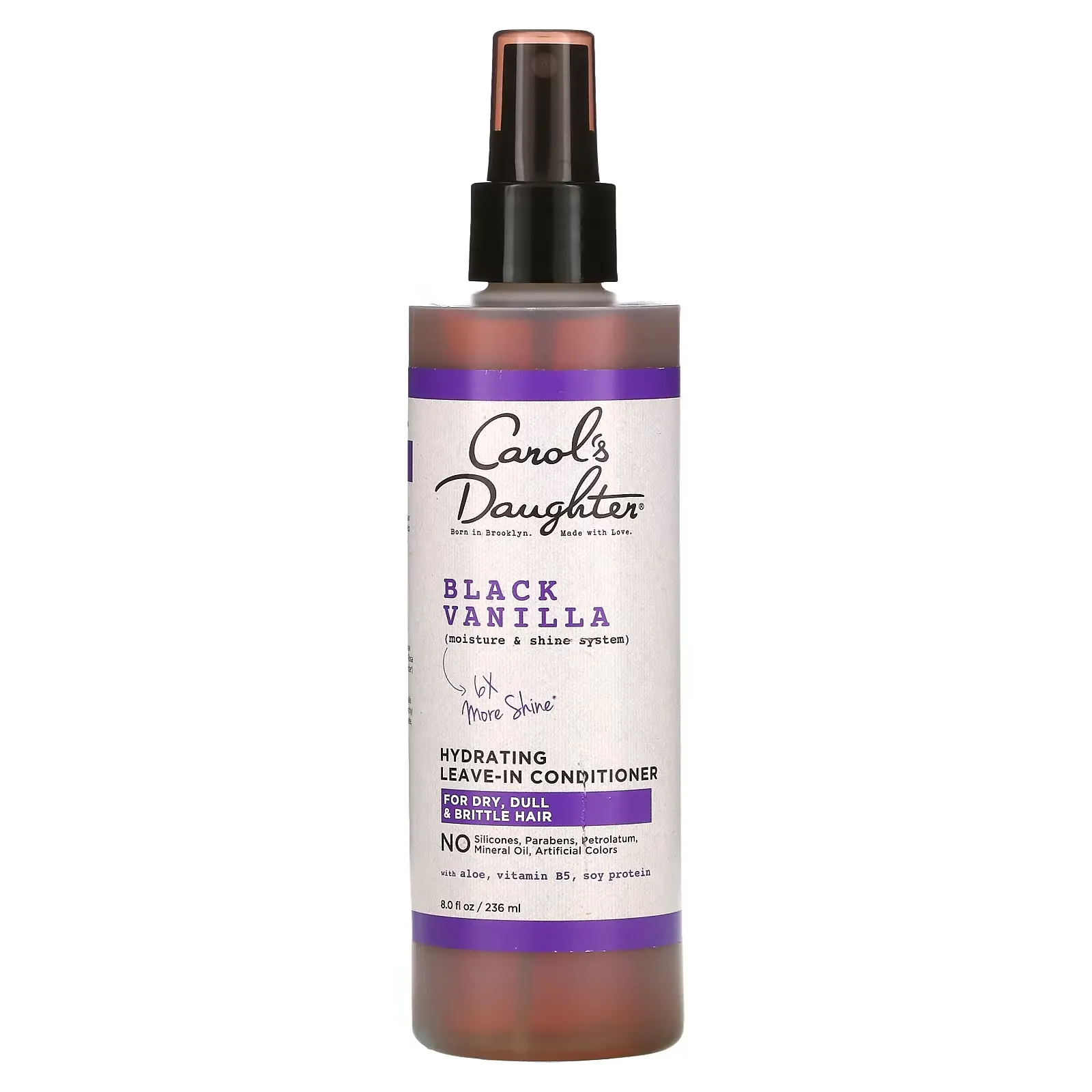 Black Vanilla, Moisture & Shine System, Hydrating Leave-In Conditioner, For Dry, Dull & Brittle Hair, 8 fl oz (236 ml)