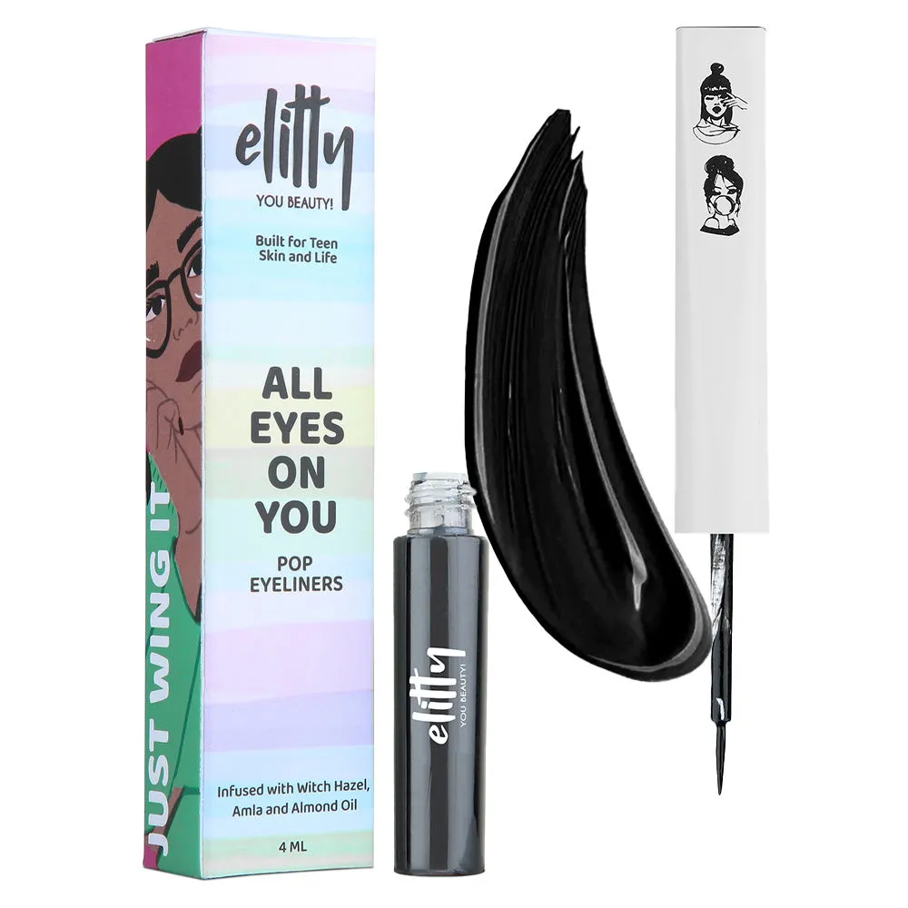 Elitty All Eyes On You Matte Pop Eyeliners - Black