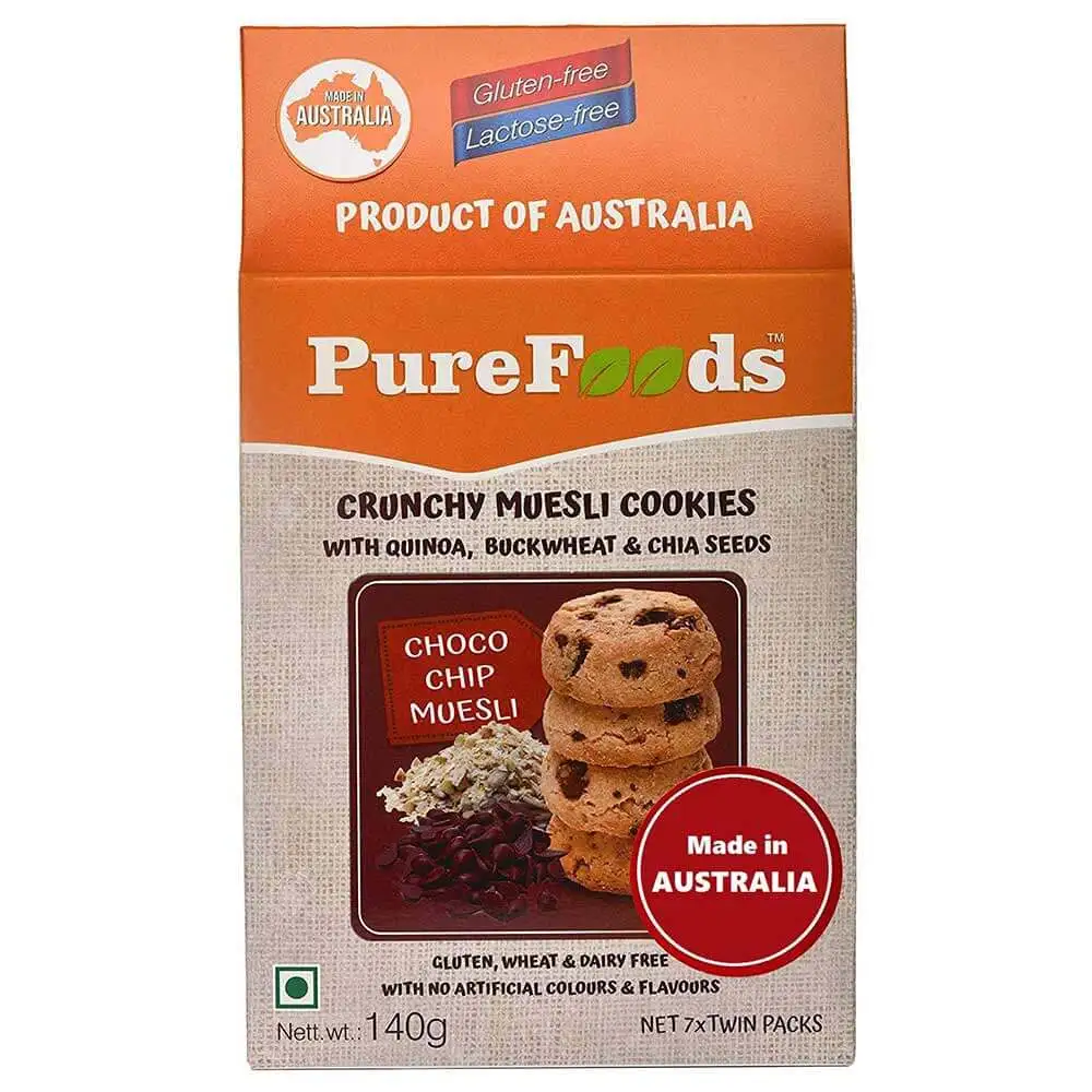 PureFoods Crunchy Muesli Cookies,  140 g  Choco Chip