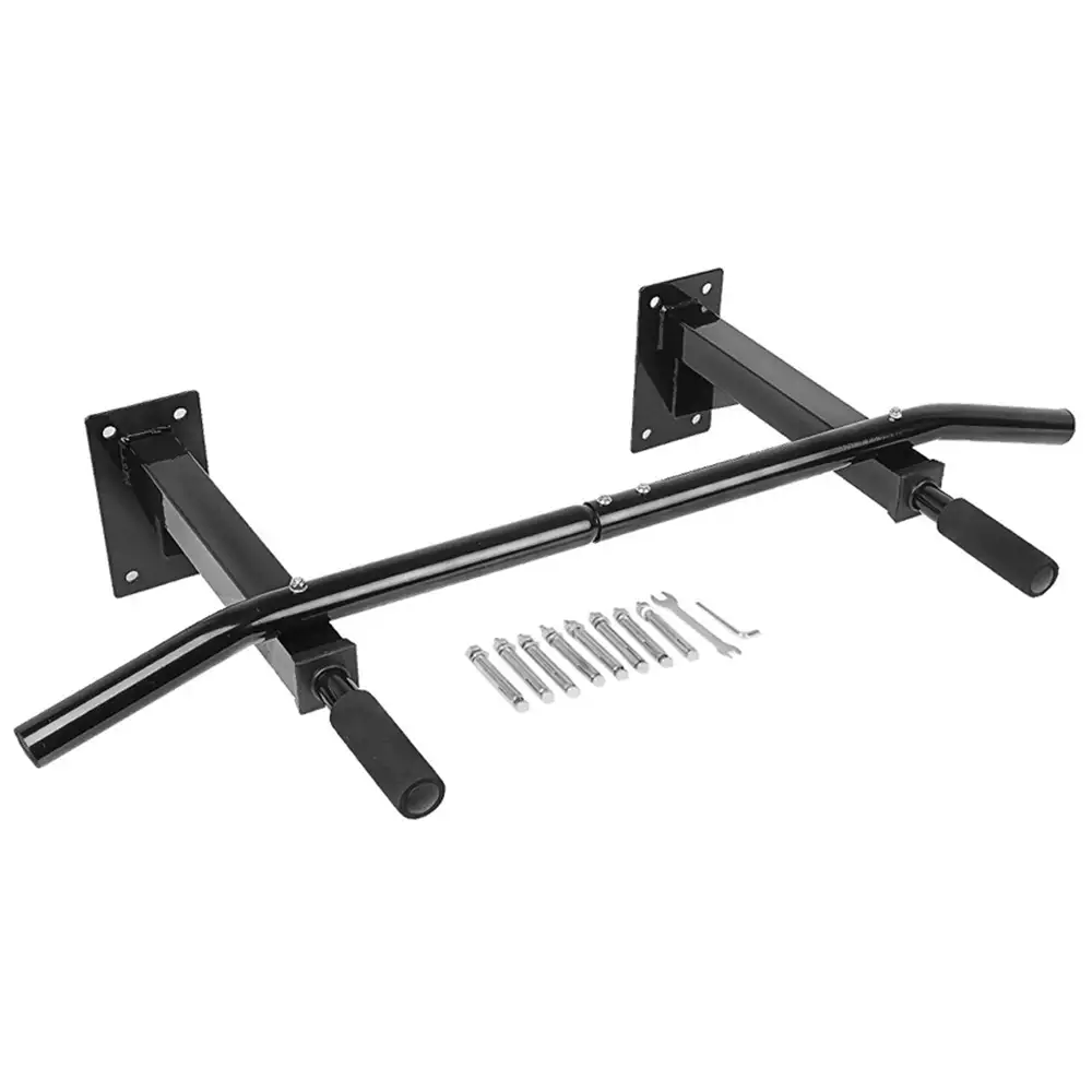 KOBO Wall Mounted Pull Up Bar (DPU-4),  Free Size  Black