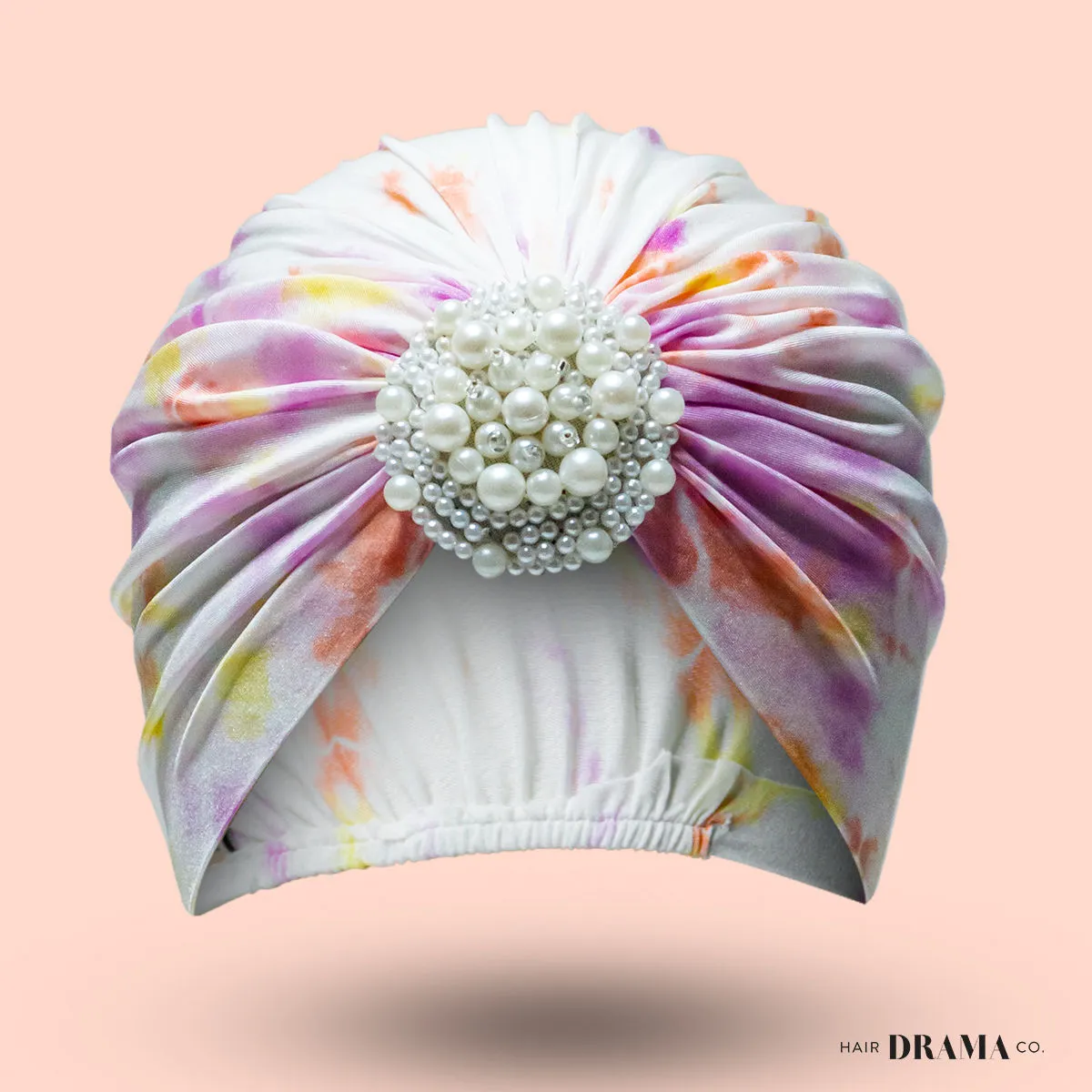 Hair Drama Co. Tie And Dye Turban - Pink