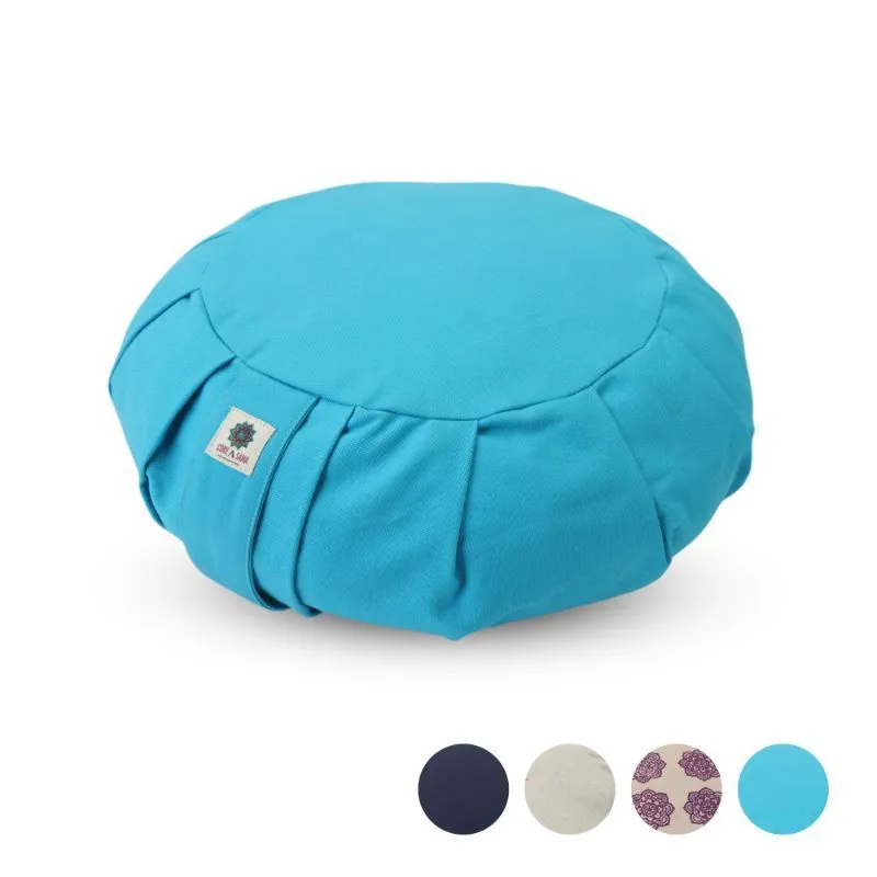 Core Asana Round Meditation Cushion- Cyan