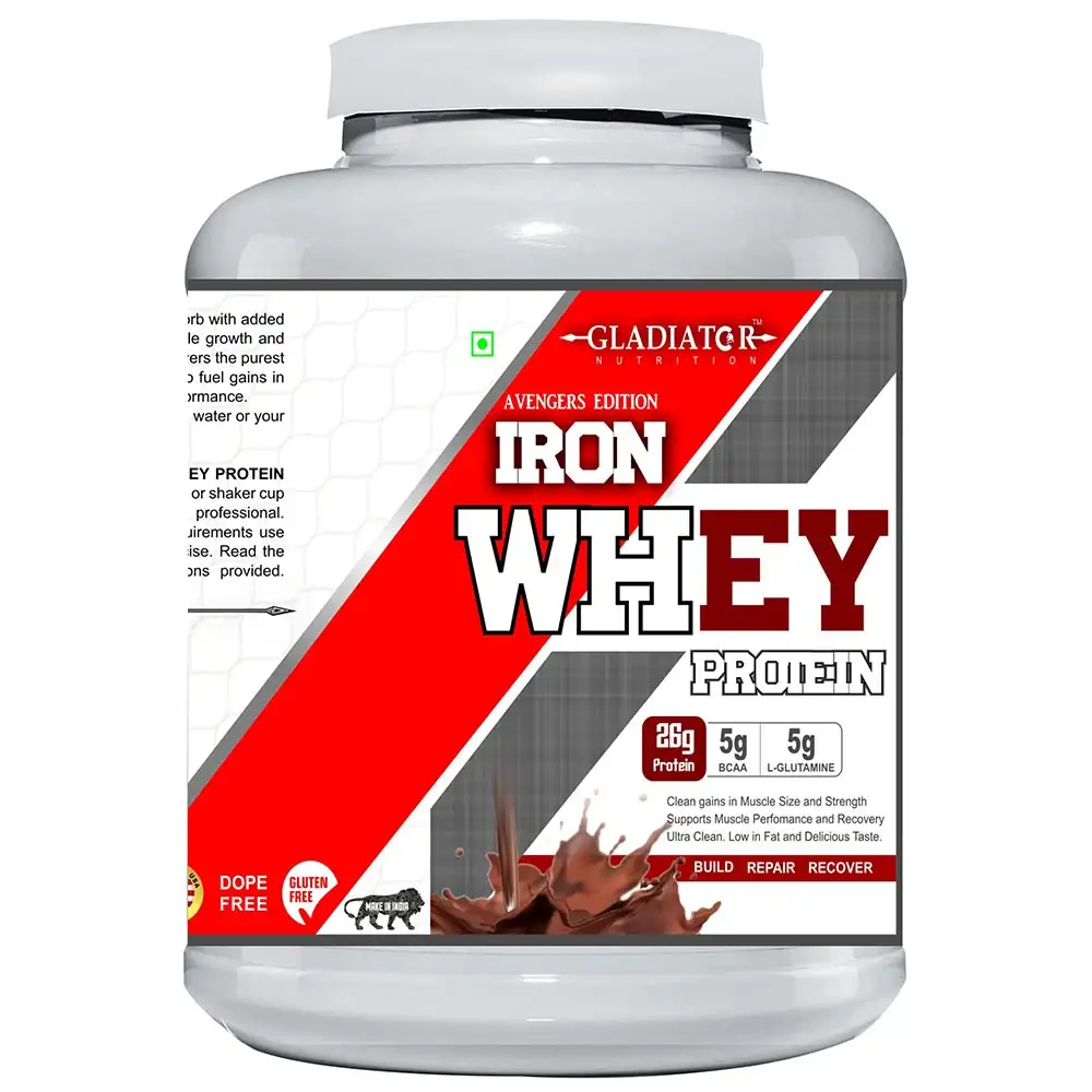 Gladiator Nutrition Iron Whey Protein,  2.2 lb  Chocolate Cream