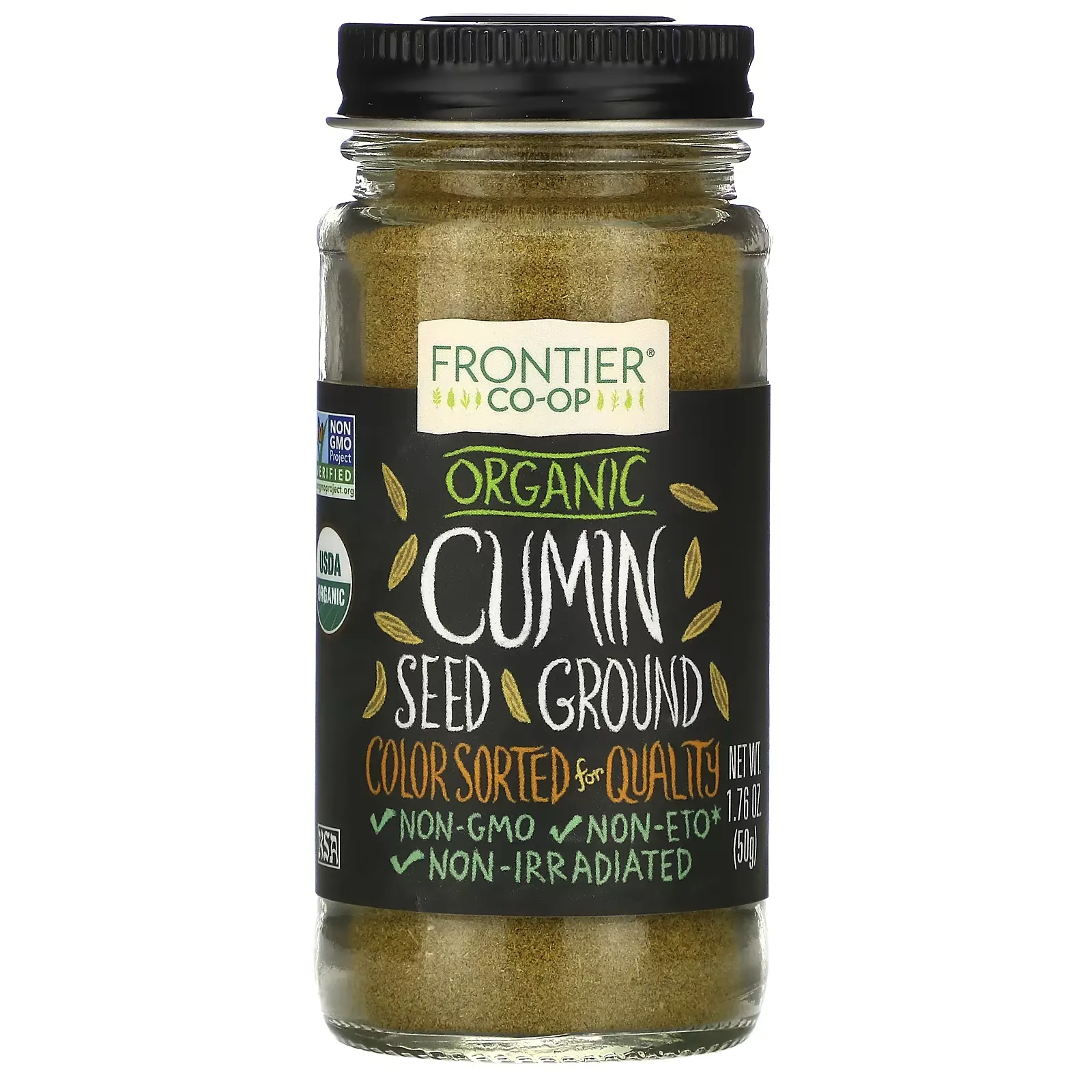 Organic Cumin Seed, Ground, 1.76 oz (50 g)