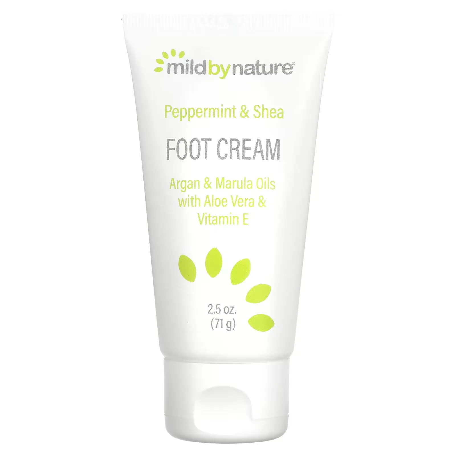 Peppermint & Shea Foot Cream with Argan & Marula Oils, 2.5 oz (71 g)