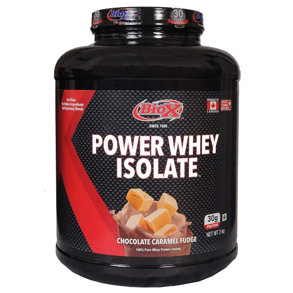 Biox Power Whey Isolate,  4.4 lb  Chocolate Caramel Fudge