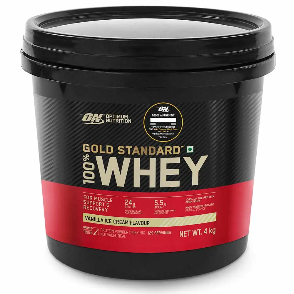 ON (Optimum Nutrition) Gold Standard 100% Whey Protein,  8.8 lb  Vanilla Ice Cream