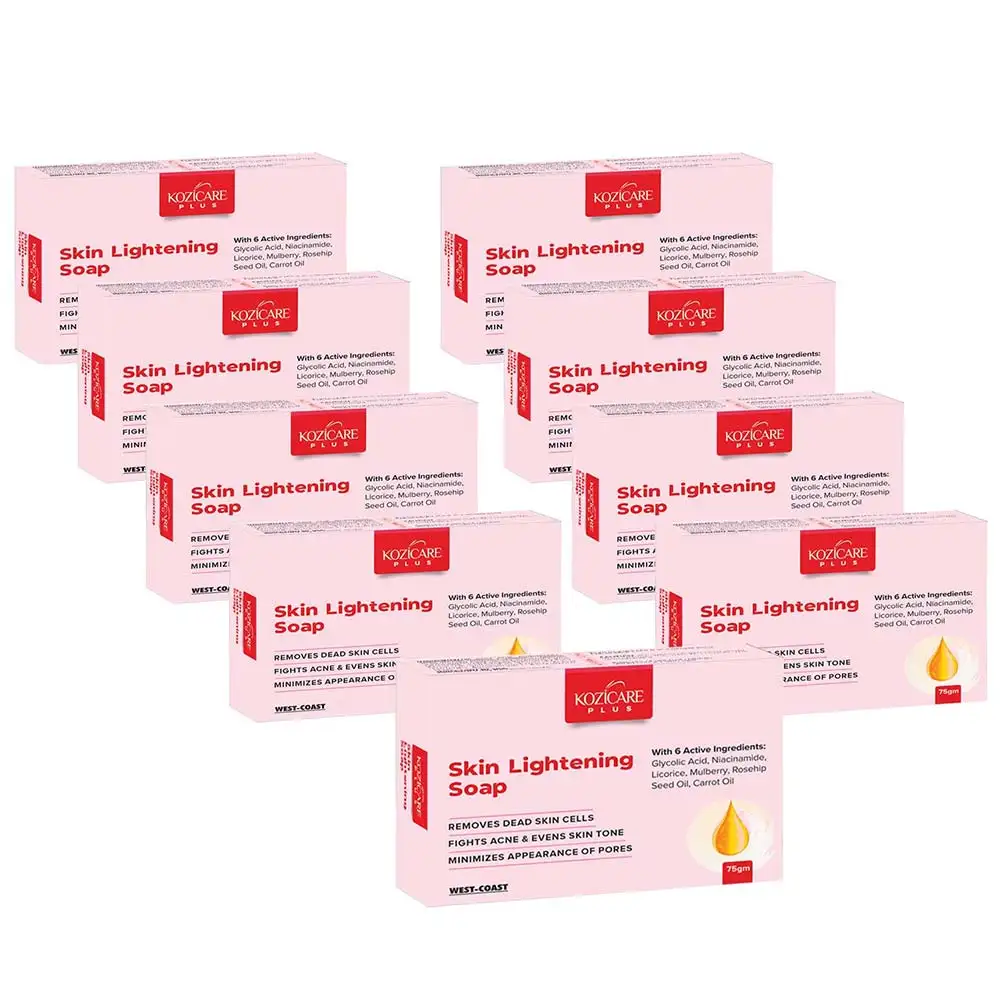 Kozicare Plus Skin Lightening Soap (Pack of 9),  75 g  For All Skin Type