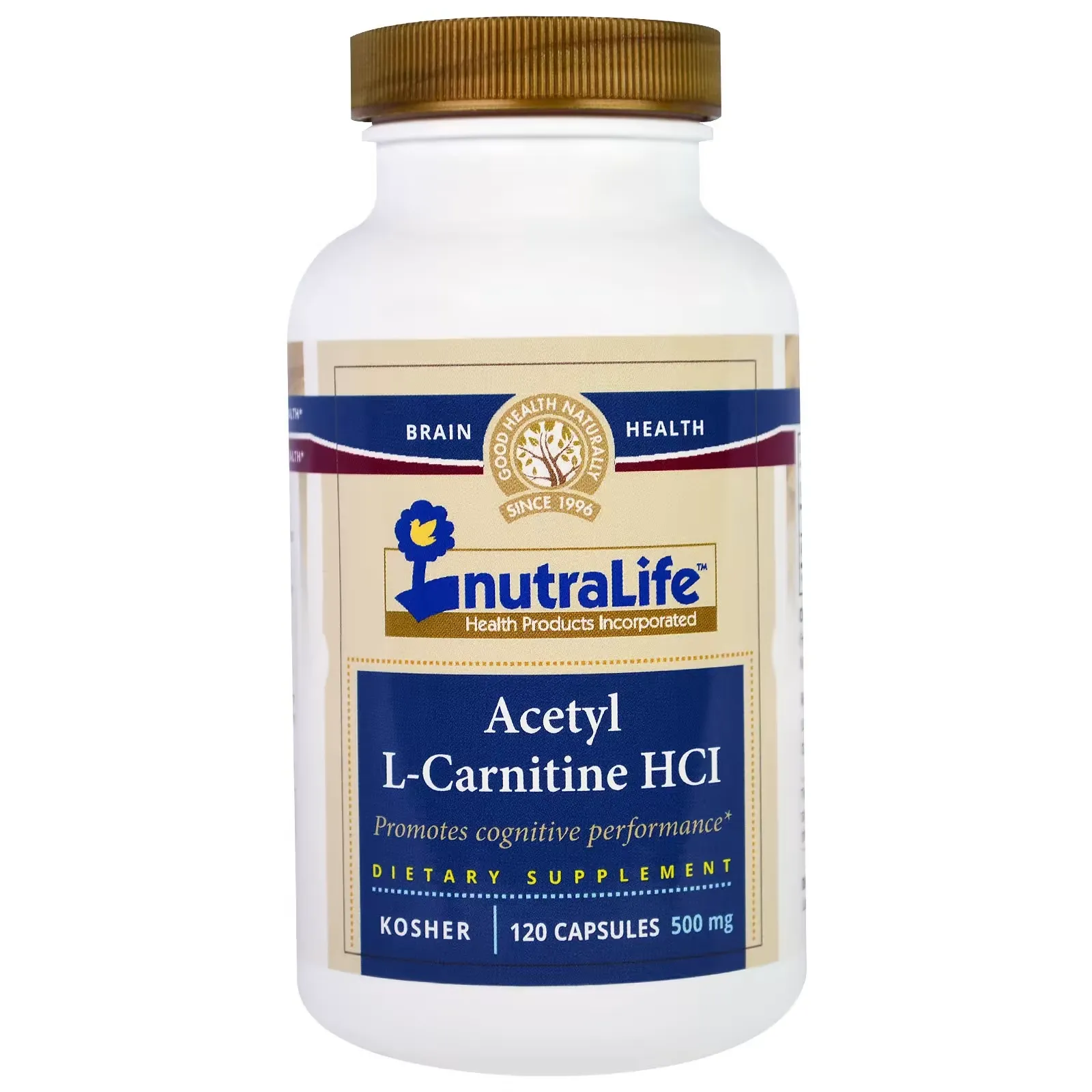 Acetyl L-Carnitine HCI, 500 mg, 120 Capsules