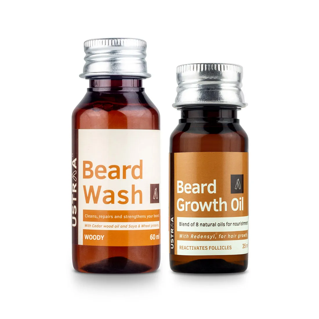 Ustraa Beard Growth oil & Beard Wash Woody