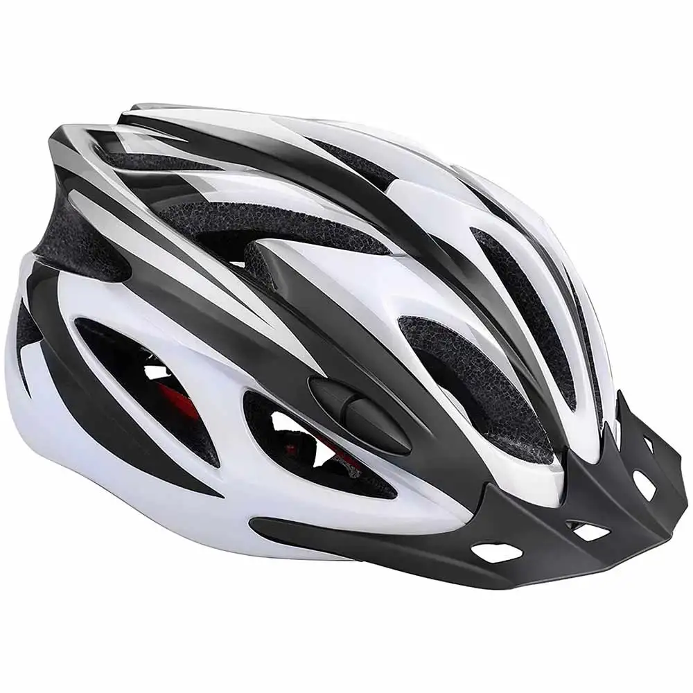 Strauss Sports Adjustable Light Weight Bicycle Safety Helmet,  White