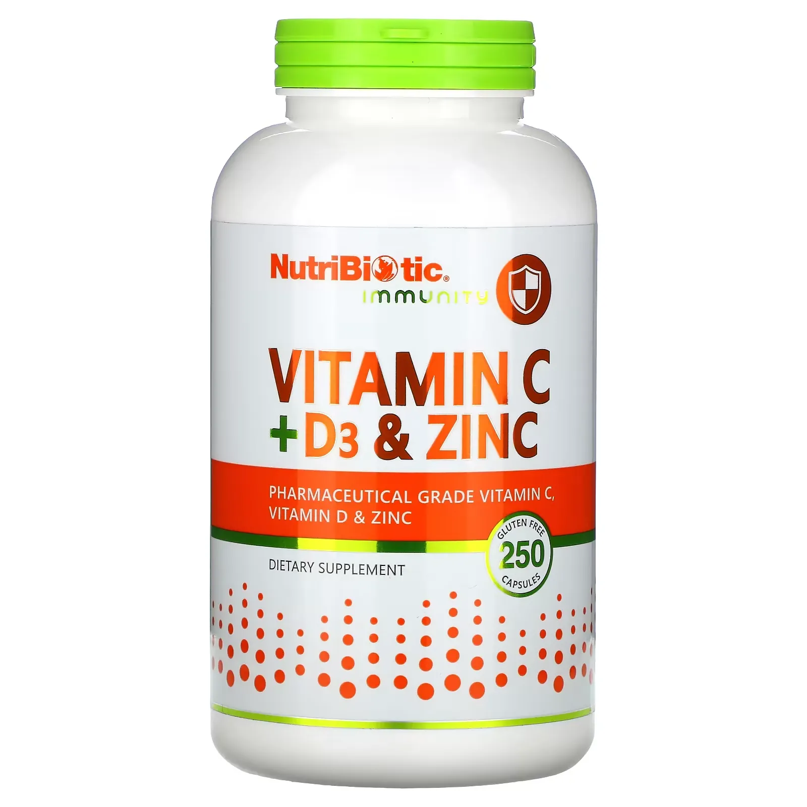 Immunity, Vitamin C + D3 & Zinc, 250 Capsules