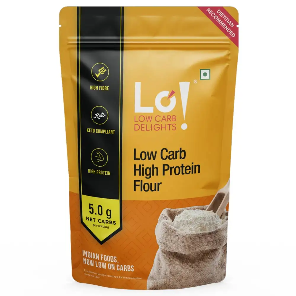 Lo! Foods Low Carb High Protein Atta,  8g of Protein per Roti | Healthy Atta  1 kg