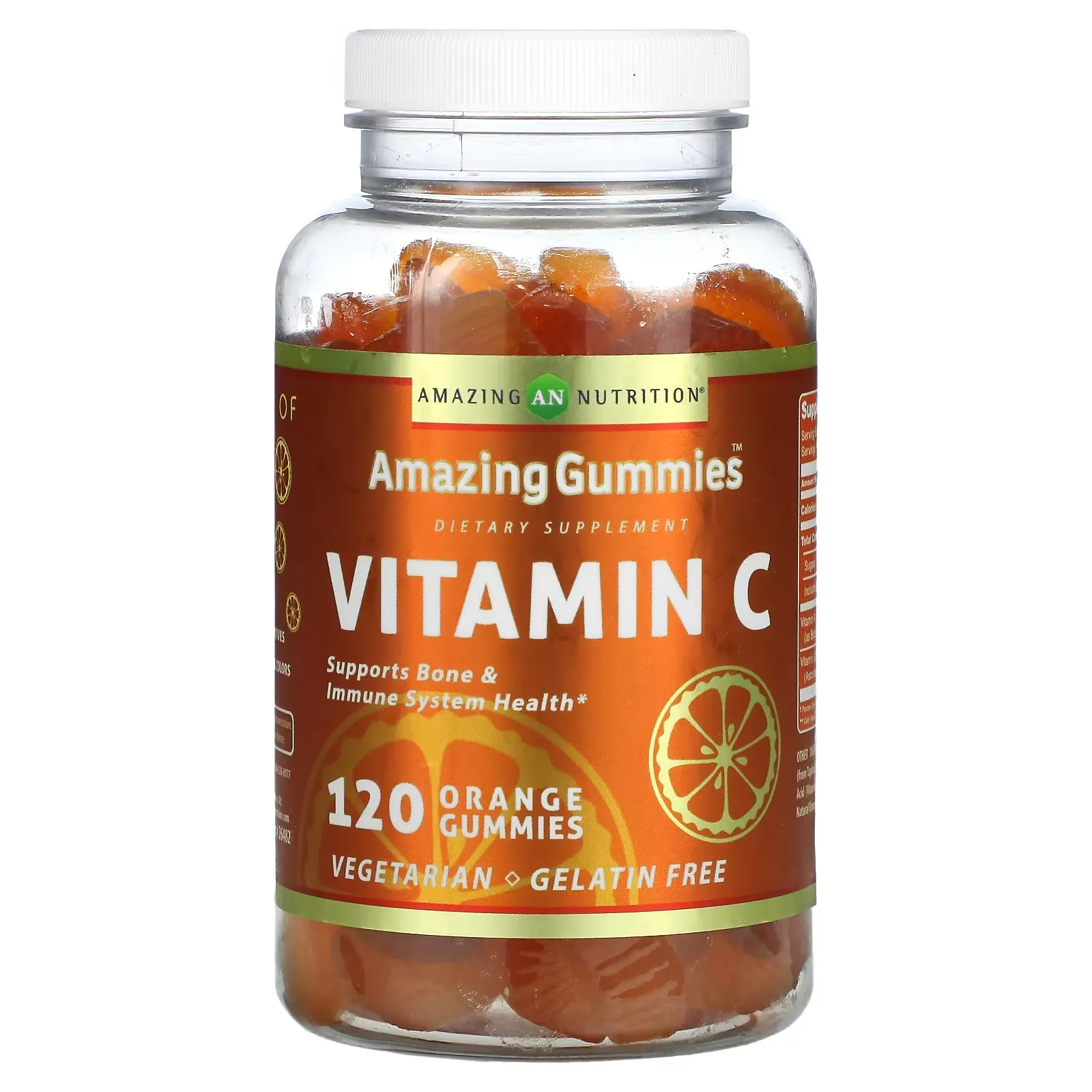 Amazing Gummies, Vitamin C, Orange, 120 Gummies